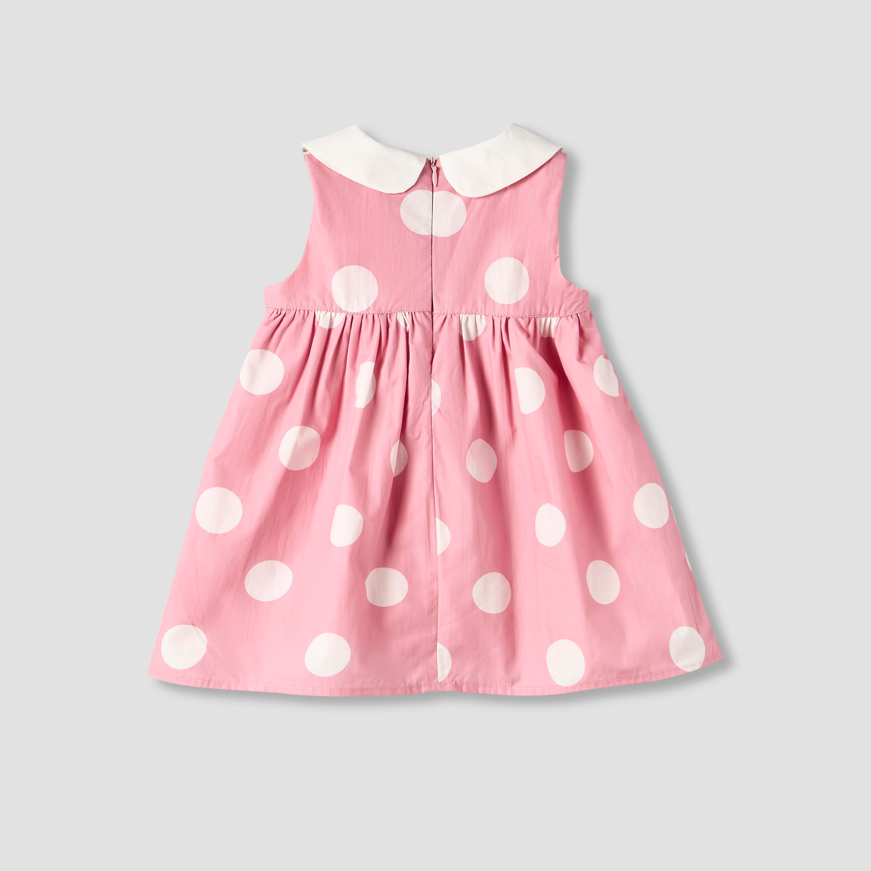 فستان إيه لاين دون أكمام بطبعات منقطة وياقة بيتر بان من جيجلز-baby-girls-clothing-dressesandjumpsuits-image-3
