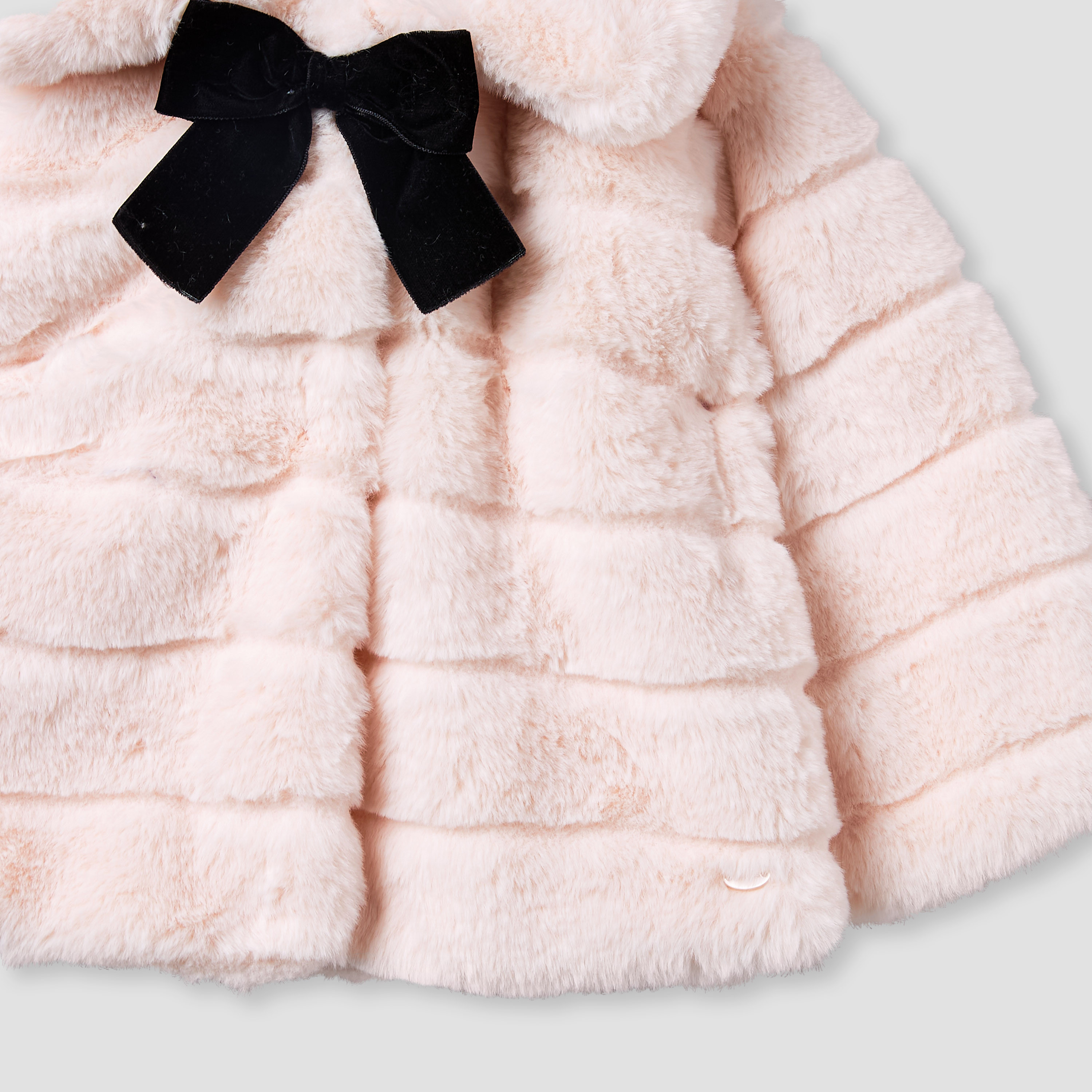 Giggles Bow Accent Plush Jacket with Long Sleeves-baby-girls-clothing-jacketsandcoats-image-4