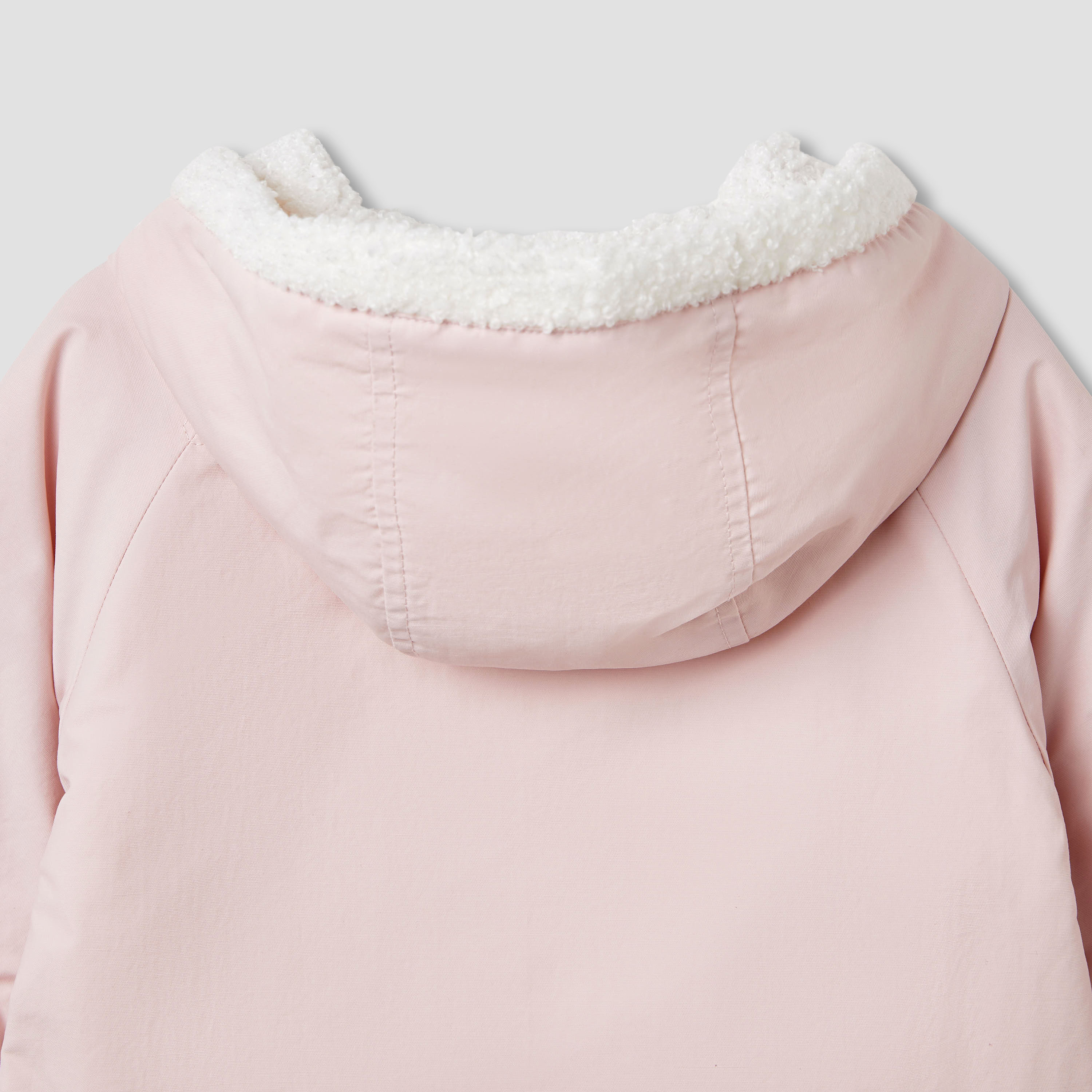 Giggles Solid Hooded Jacket with Toggle Closure and Long Sleeves-baby-girls-clothing-jacketsandcoats-image-4