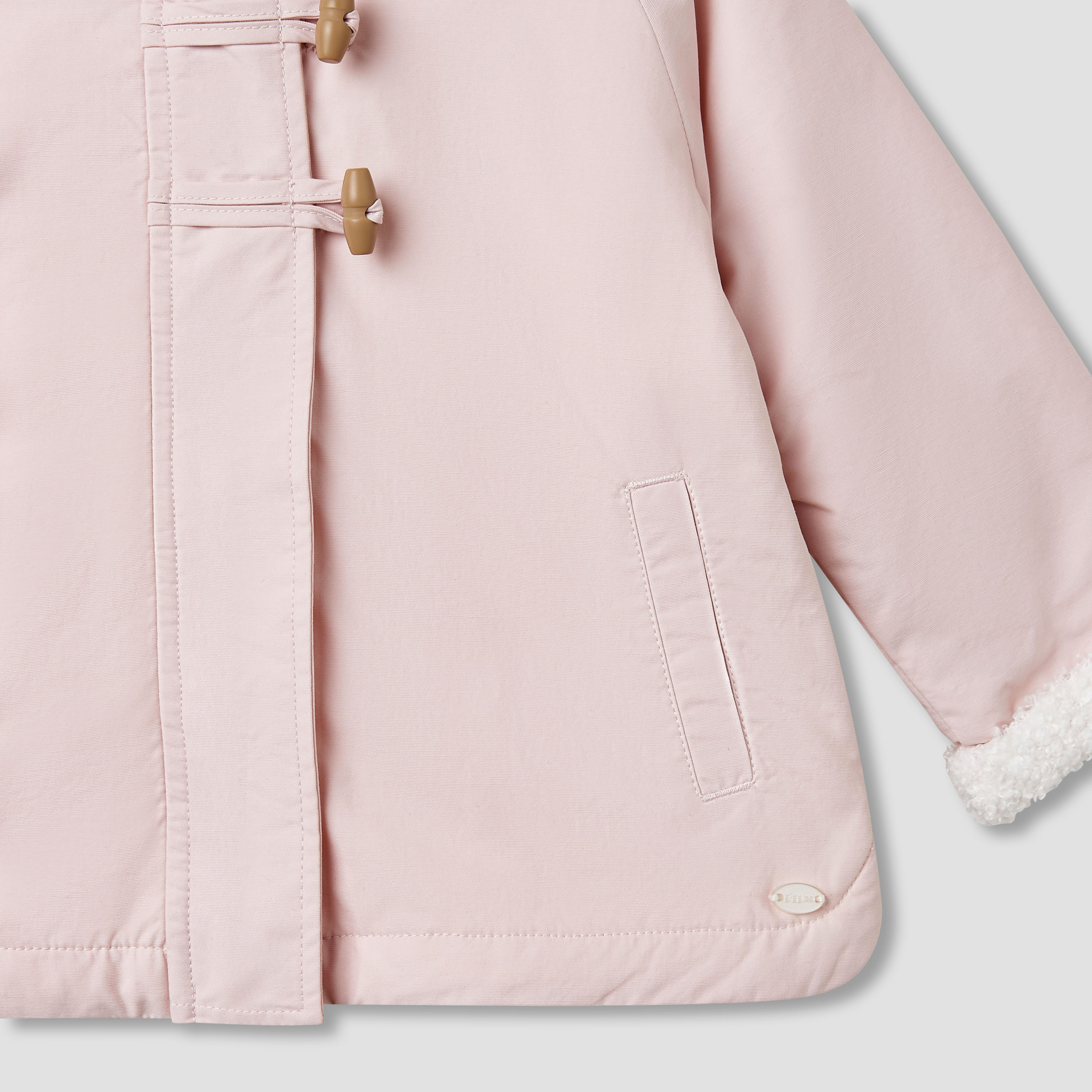 Giggles Solid Hooded Jacket with Toggle Closure and Long Sleeves-baby-girls-clothing-jacketsandcoats-image-5