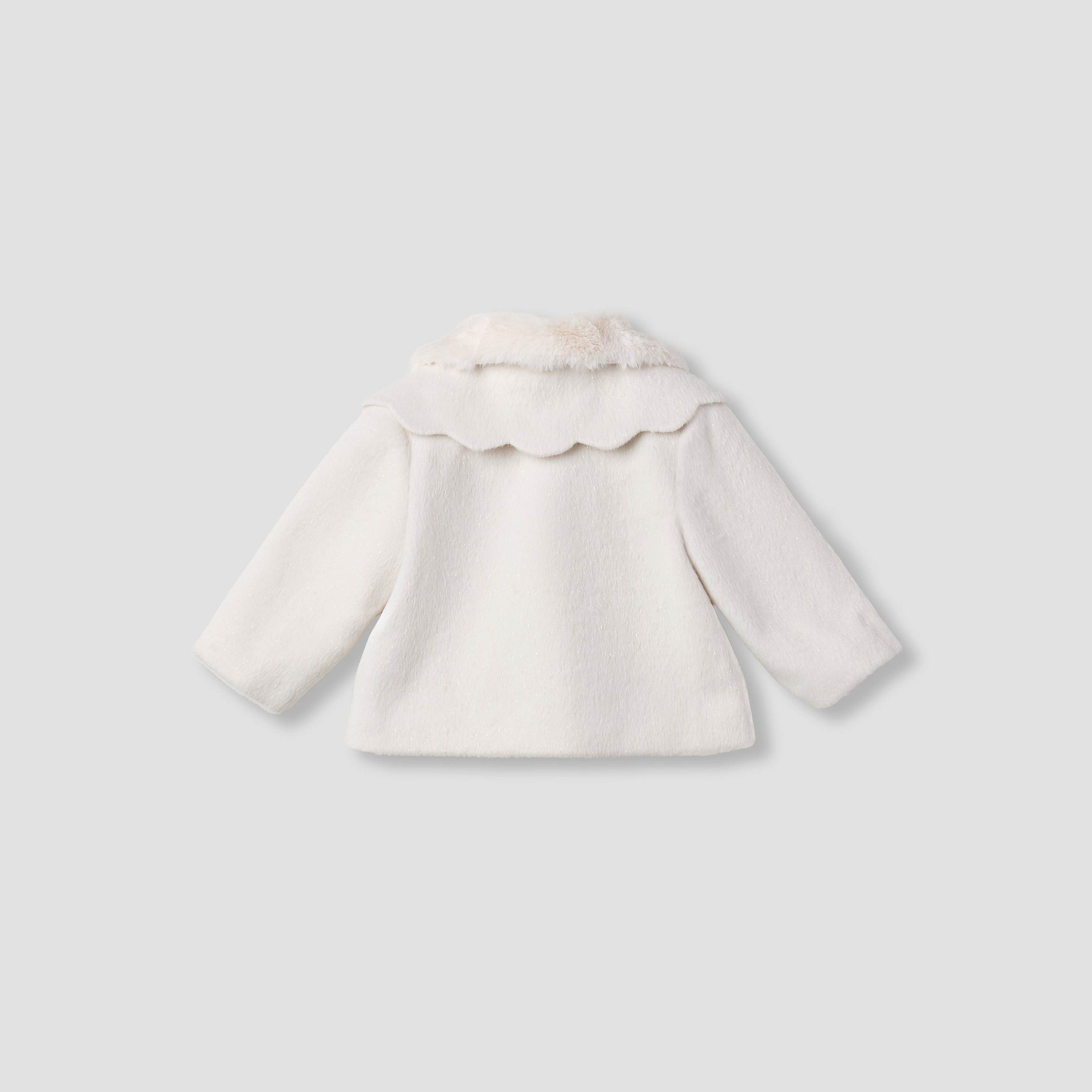 Giggles Faux Fur Collar Coat with Long Sleeves-baby-girls-clothing-jacketsandcoats-image-2