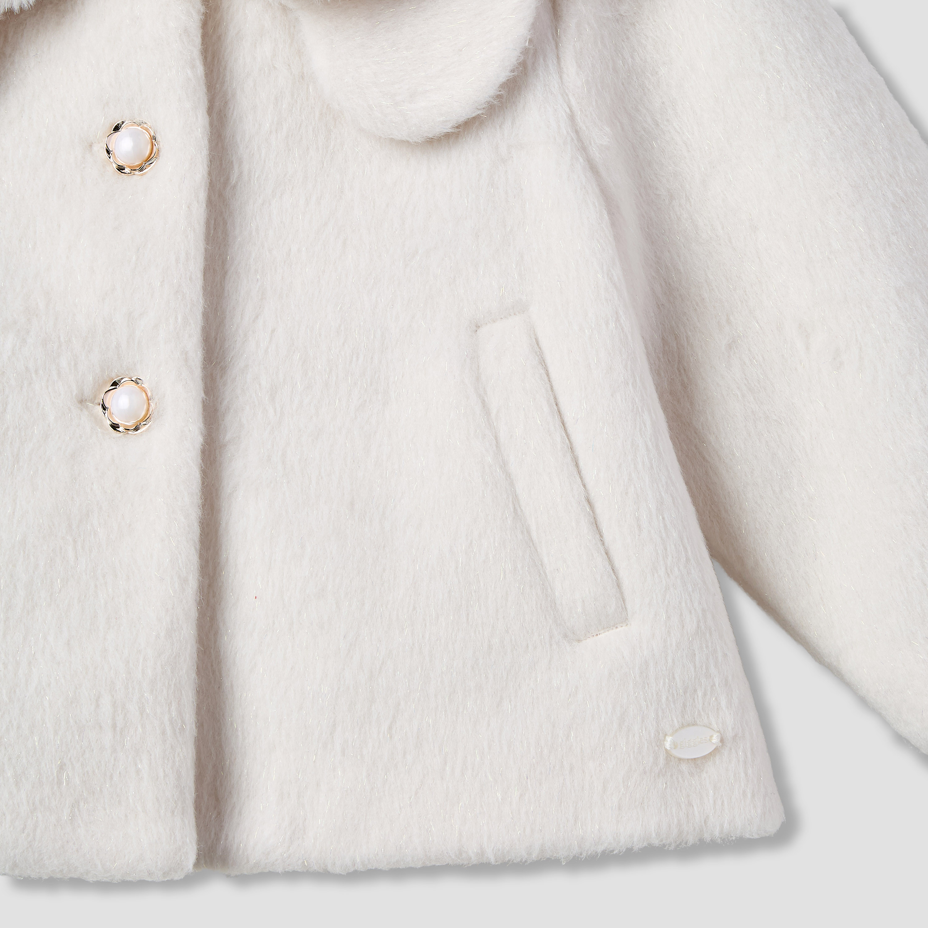 معطف بياقة فرو صناعي وأكمام طويلة من جيجلز-baby-girls-clothing-jacketsandcoats-image-4