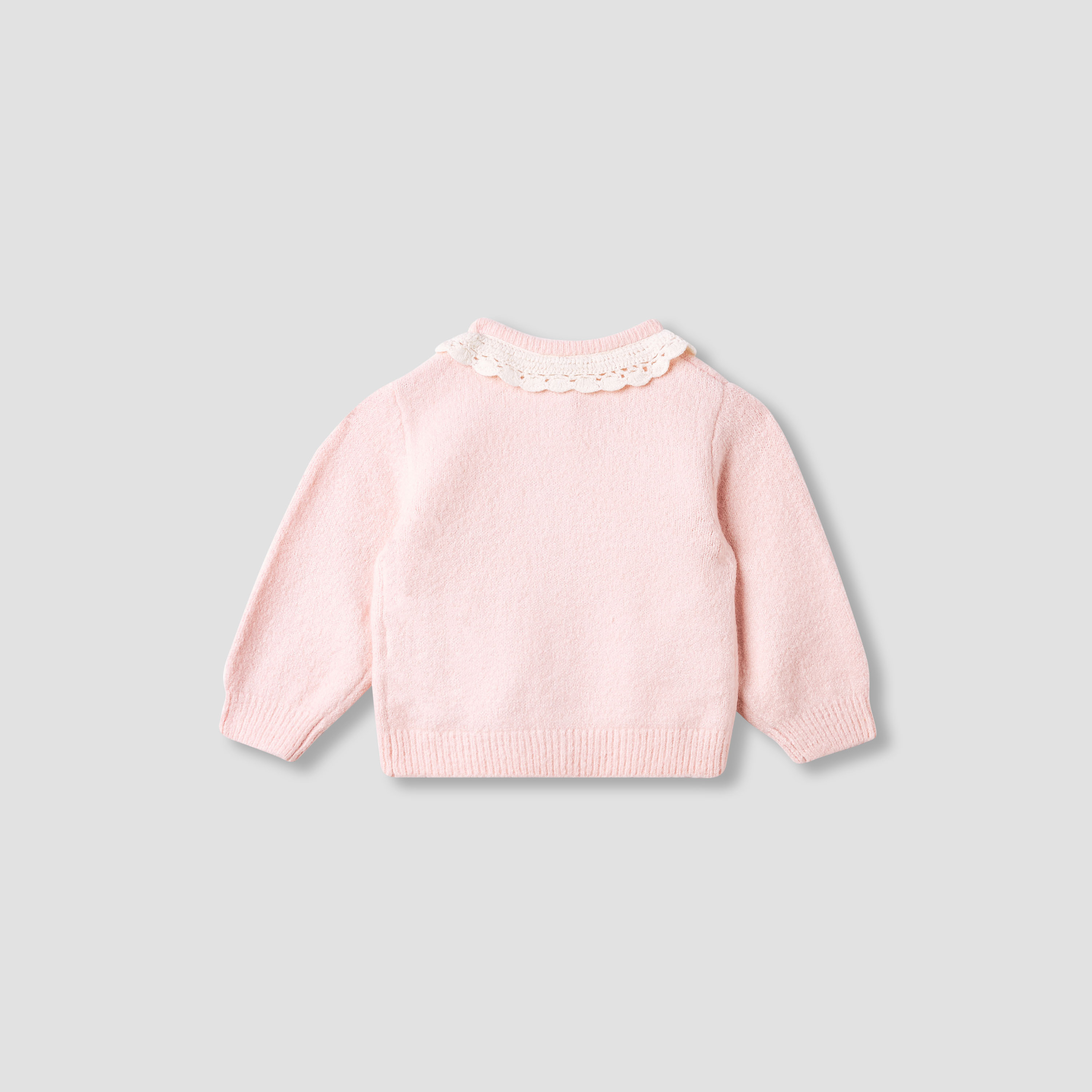 كارديجان بتفاصيل كروشيه وأكمام طويلة من جيجلز-baby-girls-clothing-jumpersandcardigans-image-3