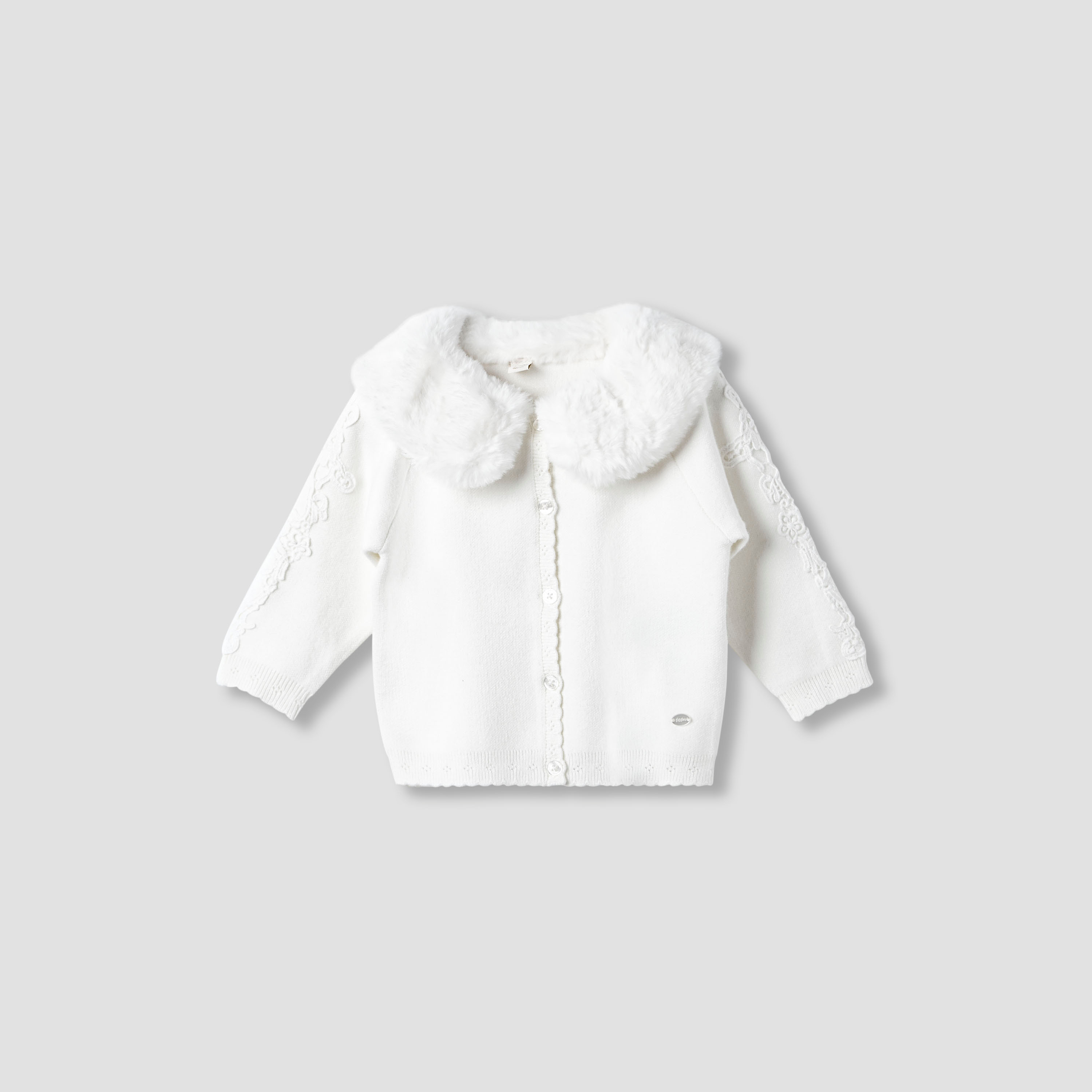 Giggles Embroidered Cardigan with Collar-baby-girls-clothing-jumpersandcardigans-image-2