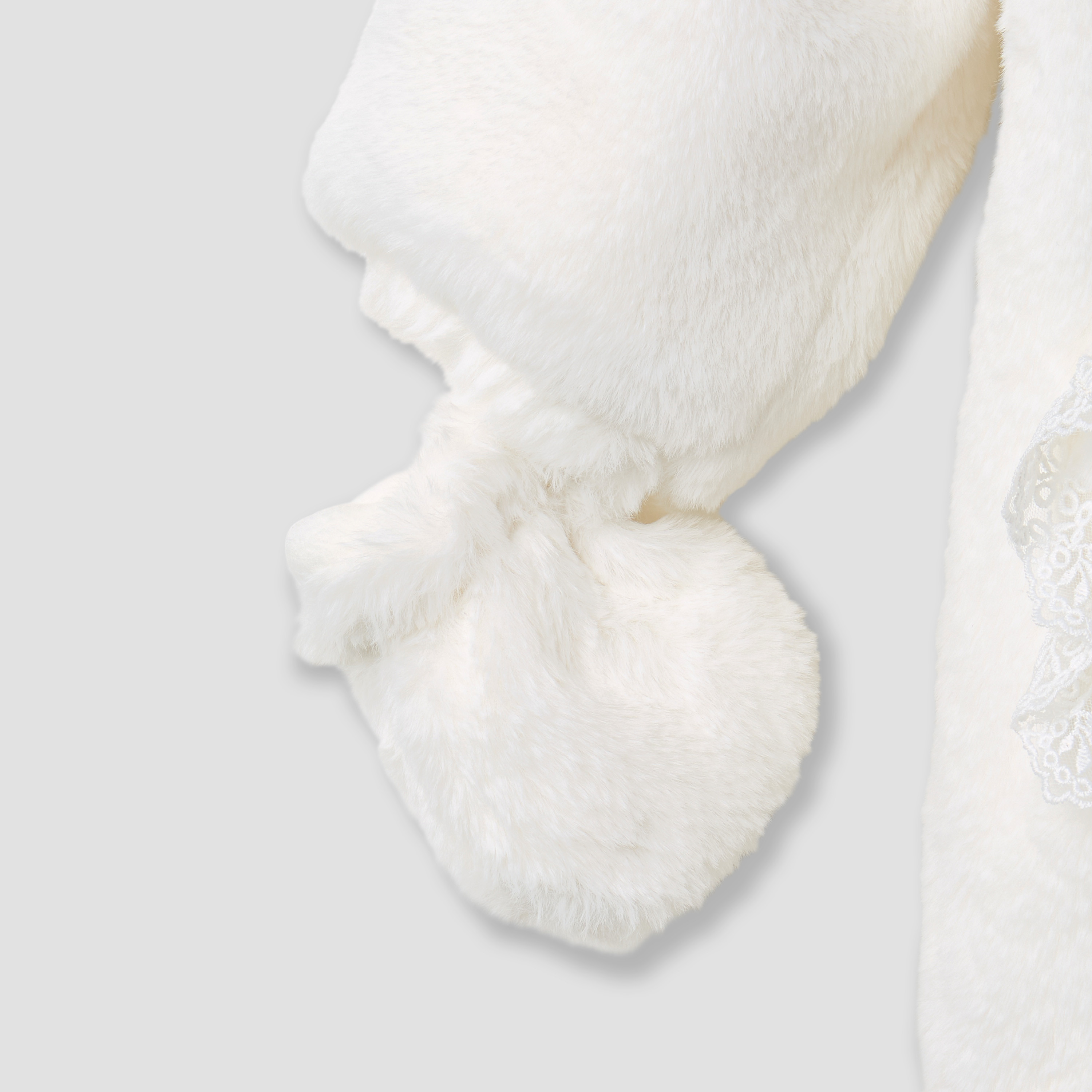 Giggles Lace Trim Plush Hooded Coverall with Long Sleeves-baby-girls-clothing-winterwear-bodysuits-image-5