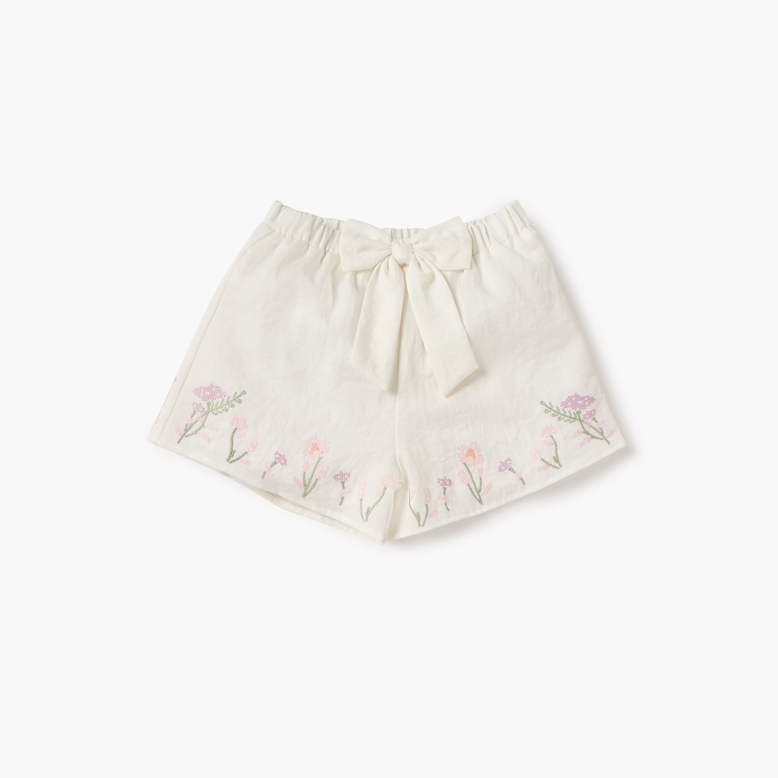 طقم شورت وبلوزة بتطريز أزهار من جيجلز-baby-girls-clothing-setsandcoords-image-3