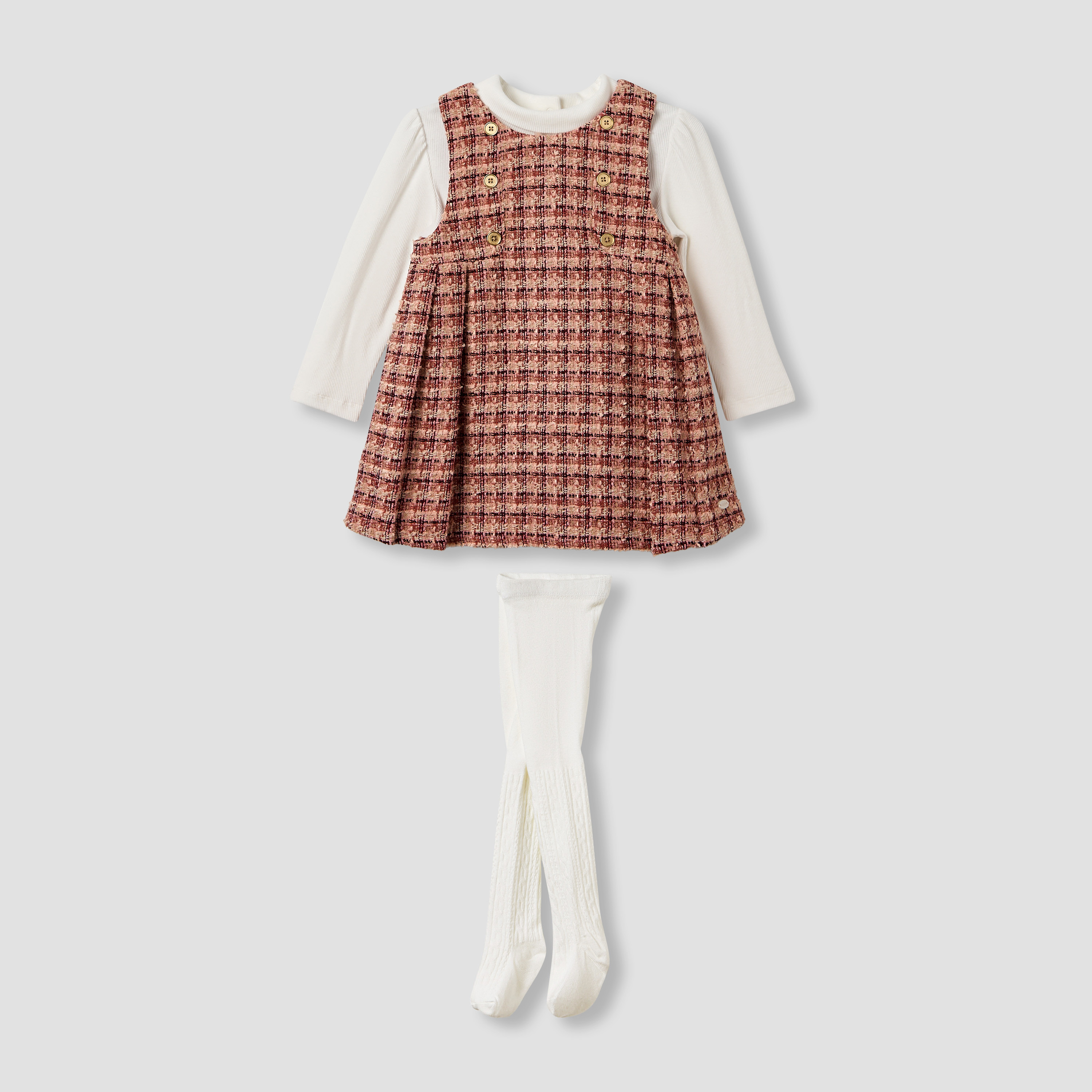 Giggles Textured Pinafore with Top and Tights-baby-girls-clothing-setsandcoords-image-1