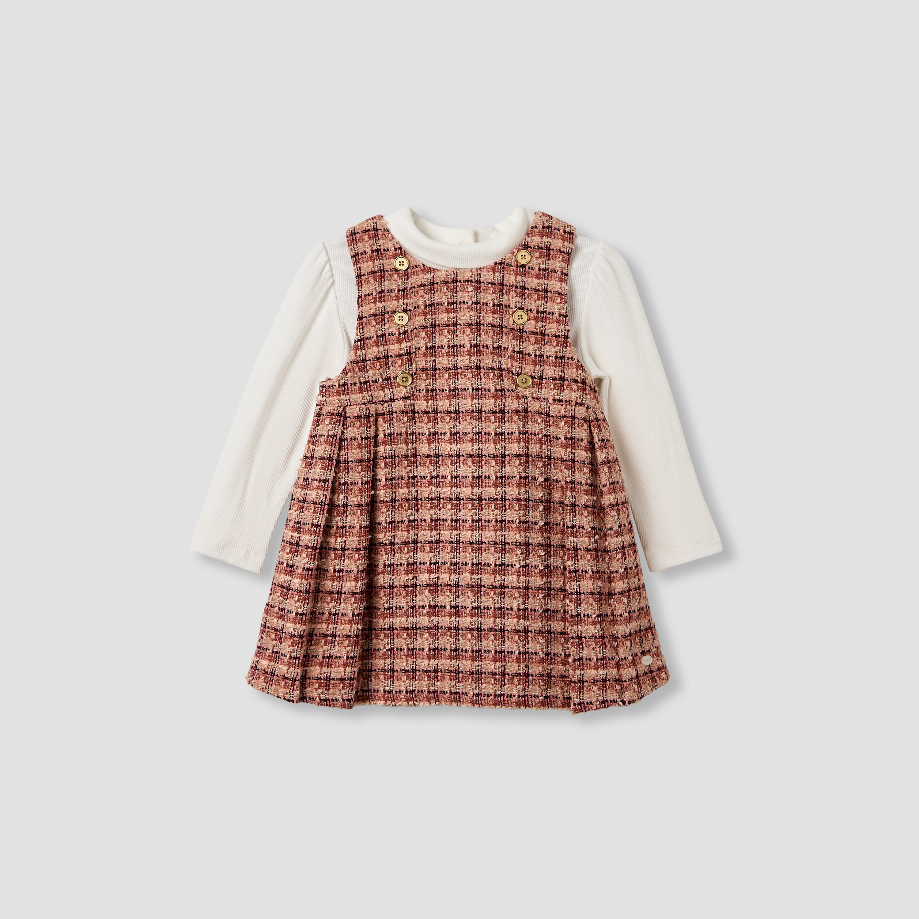 Giggles Textured Pinafore with Top and Tights-baby-girls-clothing-setsandcoords-image-2