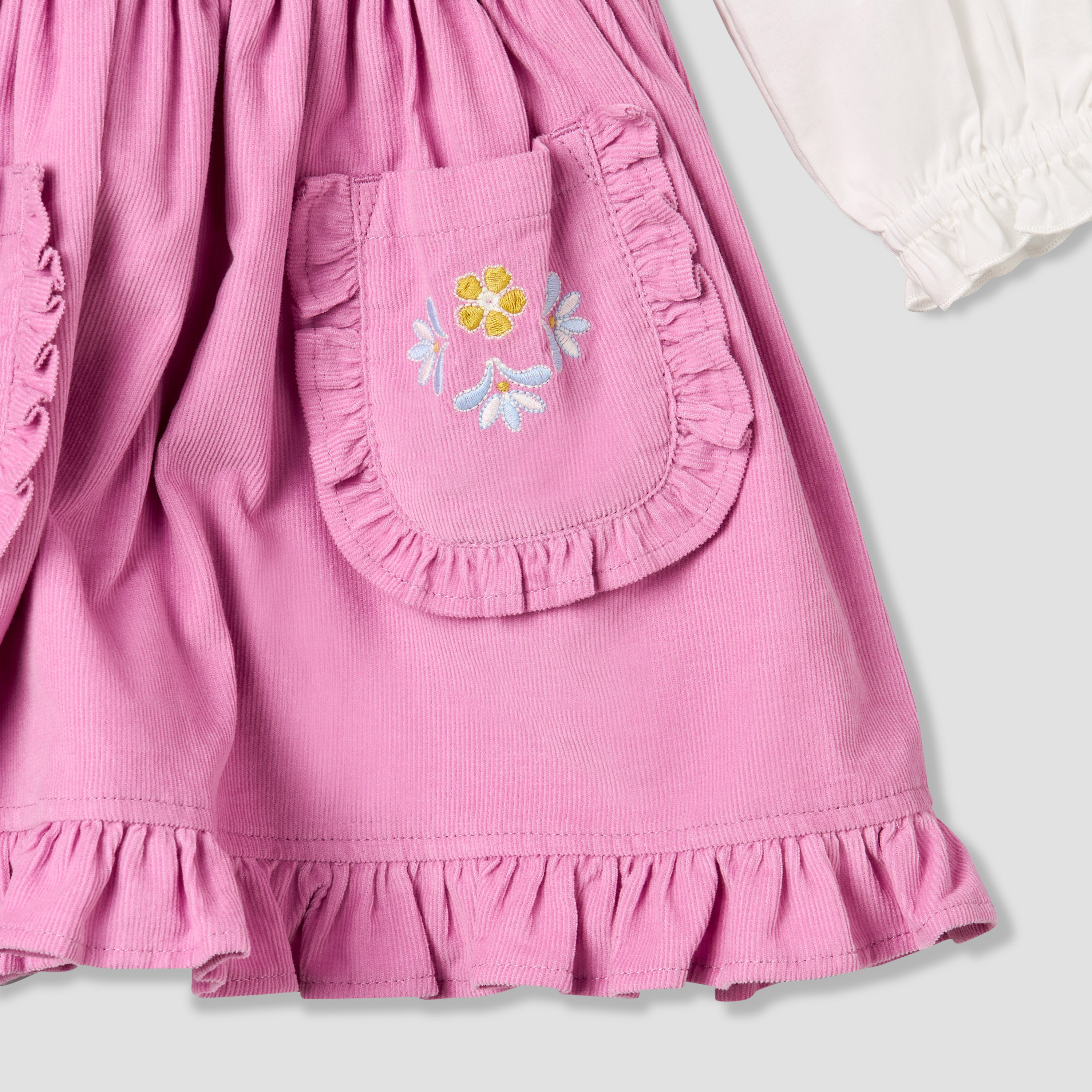 Giggles Collared Long Sleeves Top and Pinafore Dress with Tights-baby-girls-clothing-setsandcoords-image-12