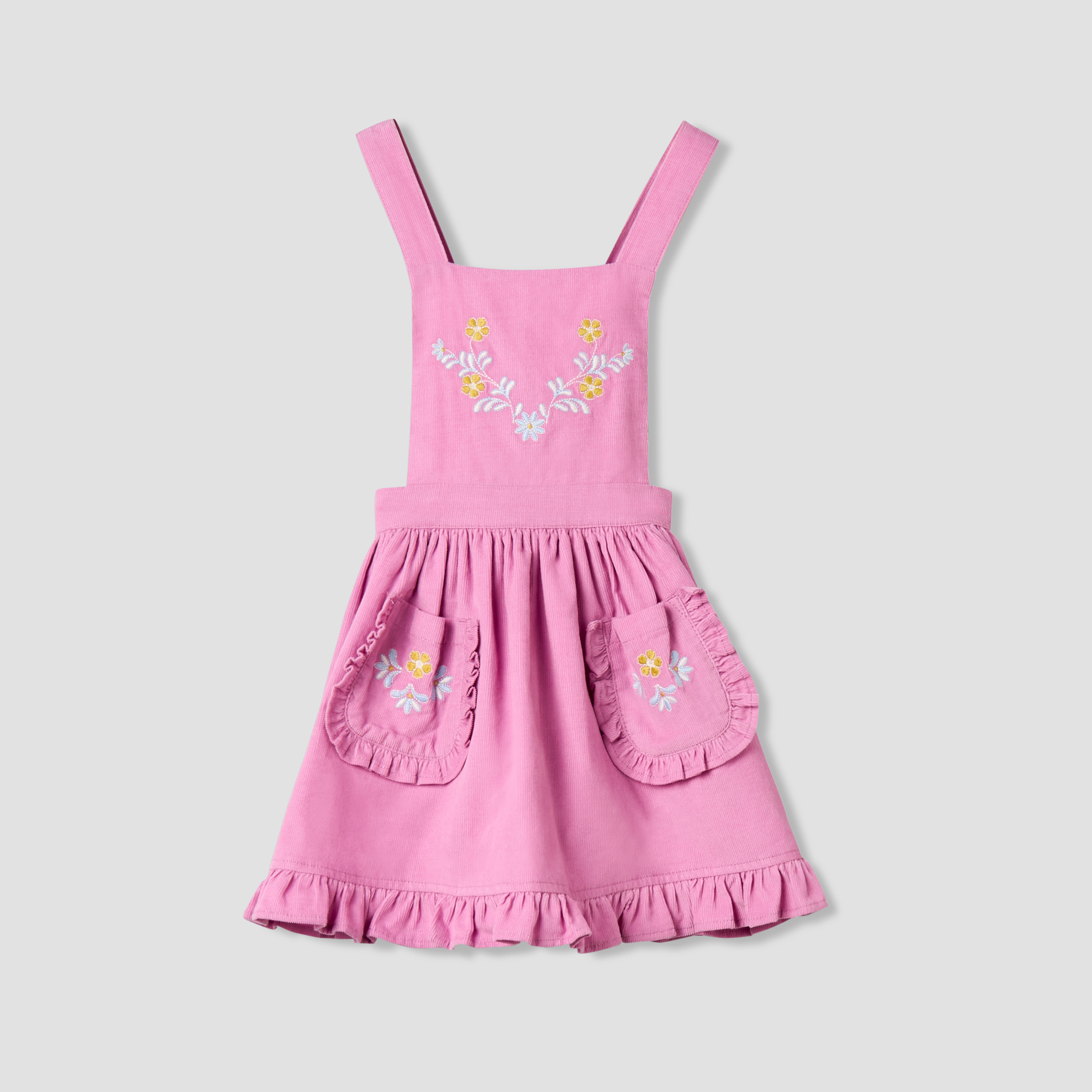 Giggles Collared Long Sleeves Top and Pinafore Dress with Tights-baby-girls-clothing-setsandcoords-image-6