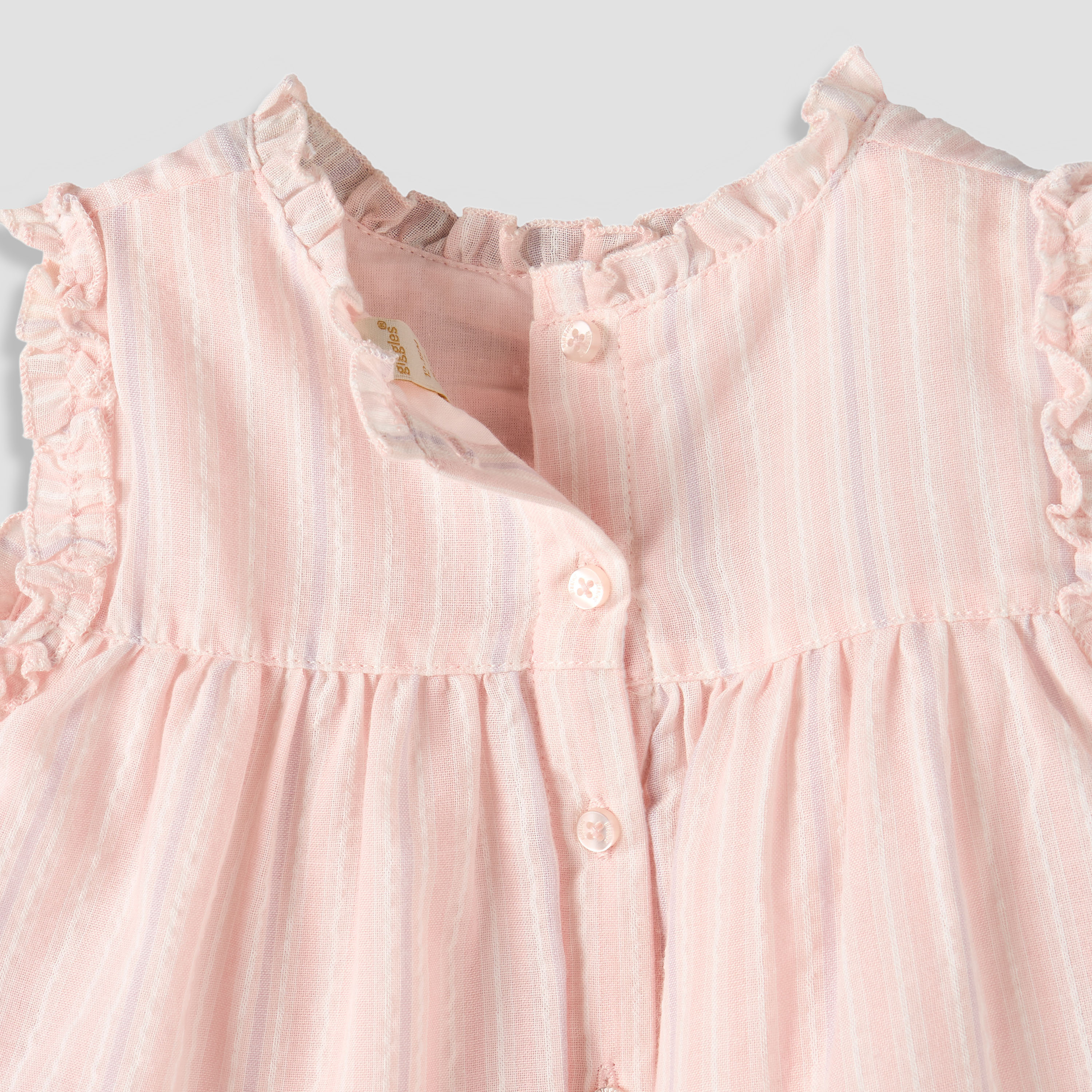 Giggles Round Neck Sleeveless Top and Shorts Set with Button Closure-baby-girls-clothing-setsandcoords-image-7