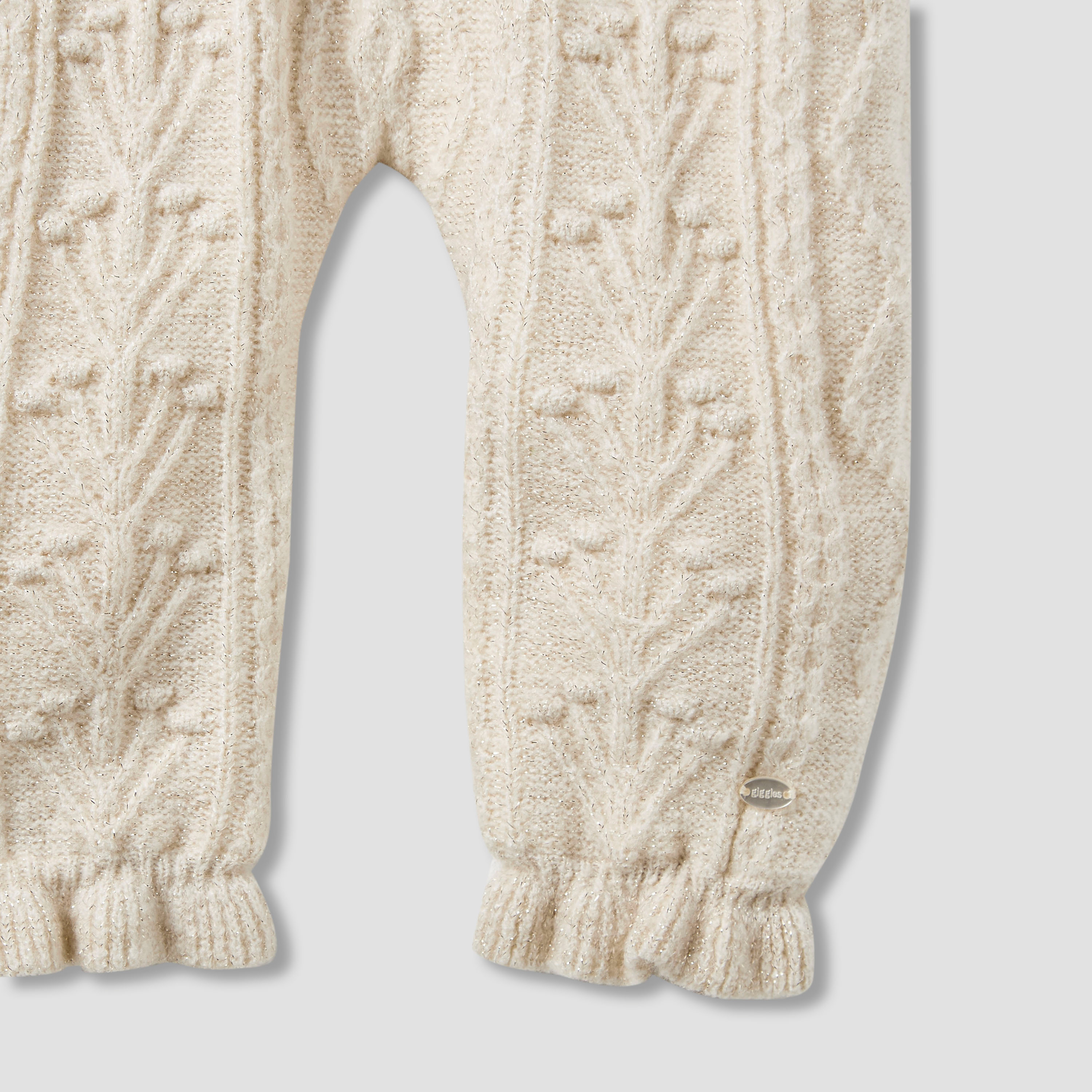 Giggles Textured Hooded Sleepsuit with Long Sleeves-baby-girls-clothing-rompers-image-4