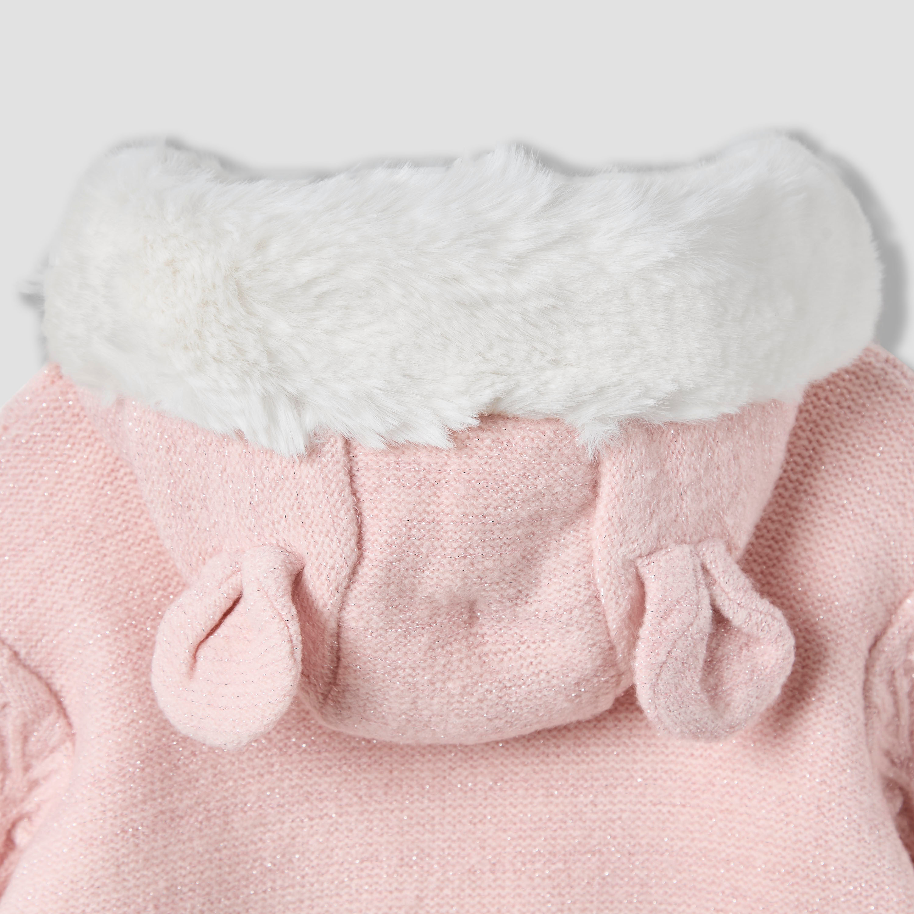 Giggles Textured Hooded Romper with Long Sleeves-baby-girls-clothing-winterwear-rompers-image-5