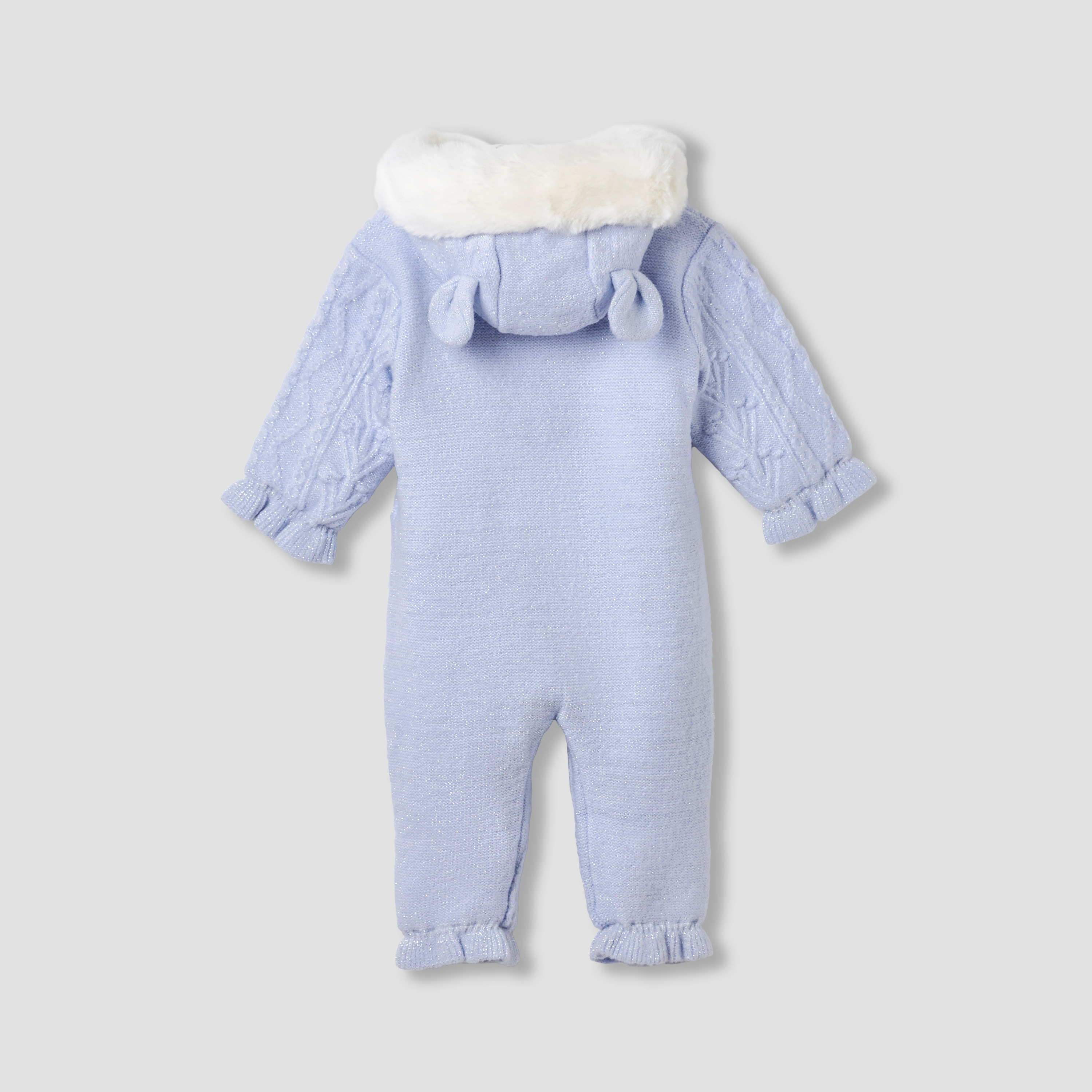 بدلة نوم بقبعة بارزة الملمس وأكمام طويلة من جيجلز-baby-girls-clothing-rompers-image-4