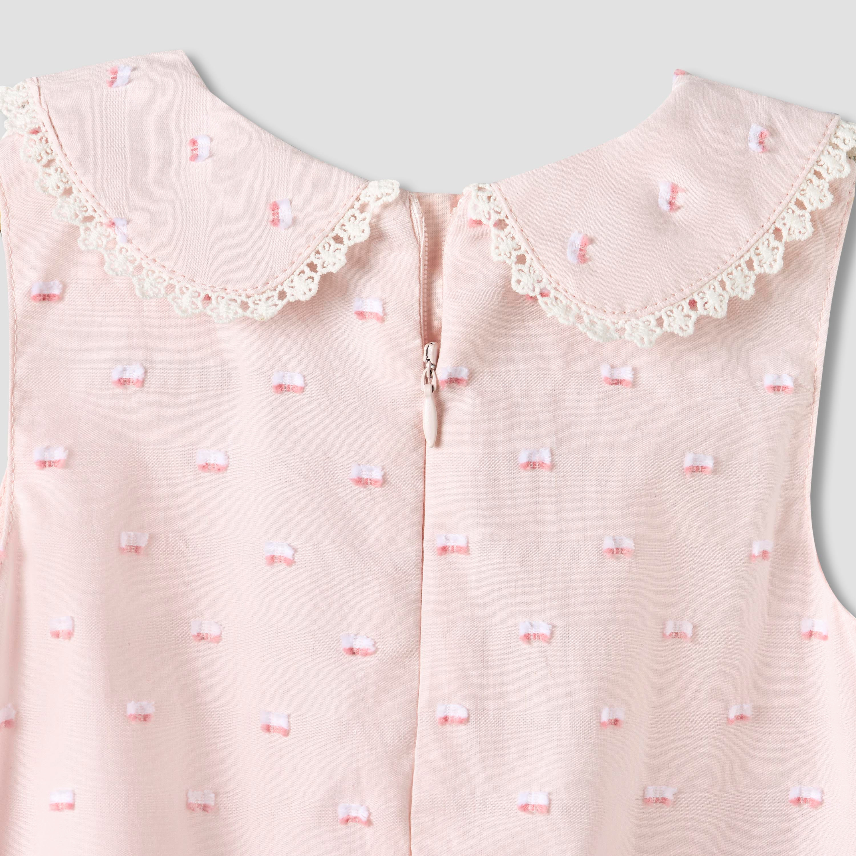 Giggles Peter Pan Collar Sleeveless Romper with Lace Detail-baby-girls-clothing-rompers-image-7