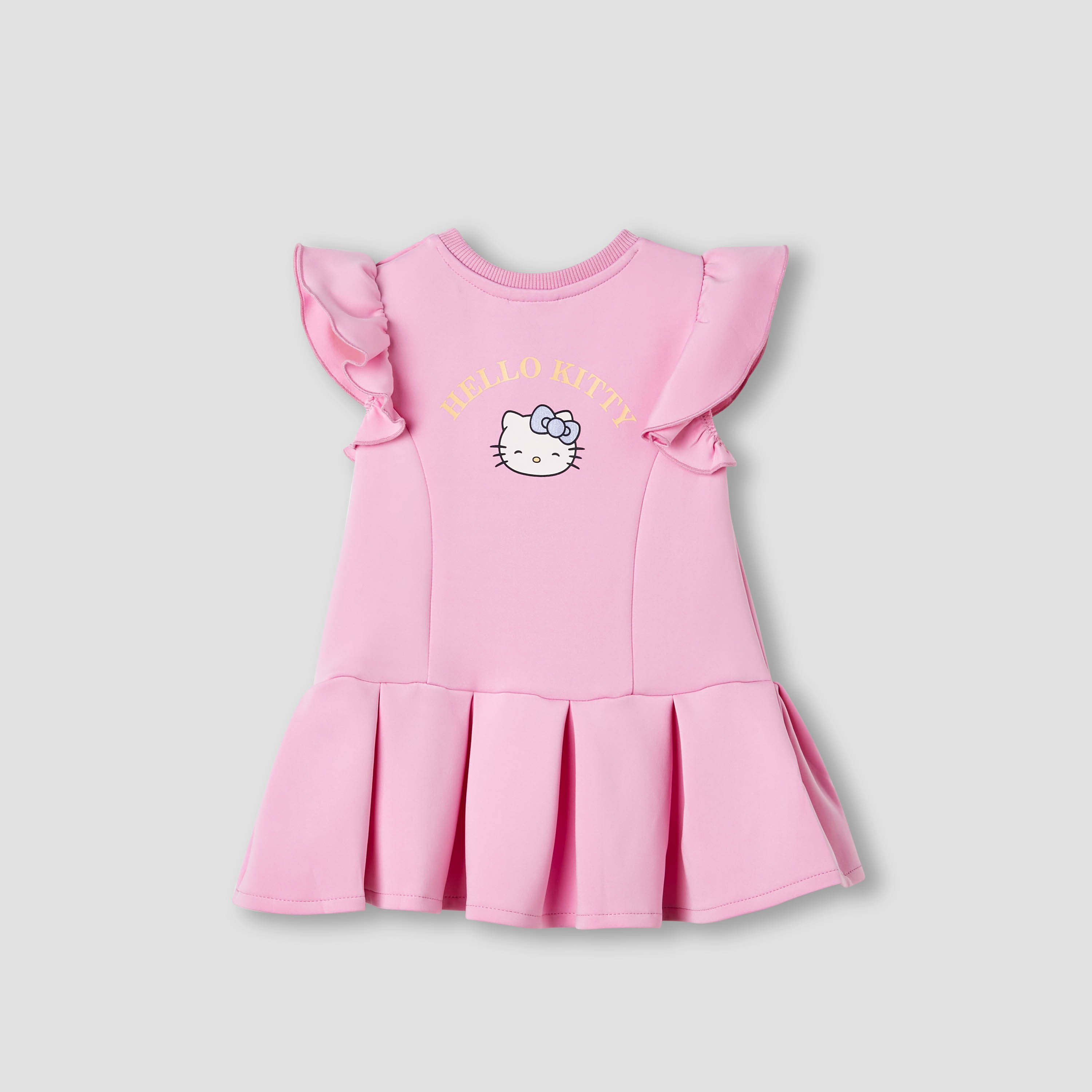 Sanrio Hello Kitty Print Drop Waist Sleeveless Dress-baby-girls-clothing-dressesandjumpsuits-image-2