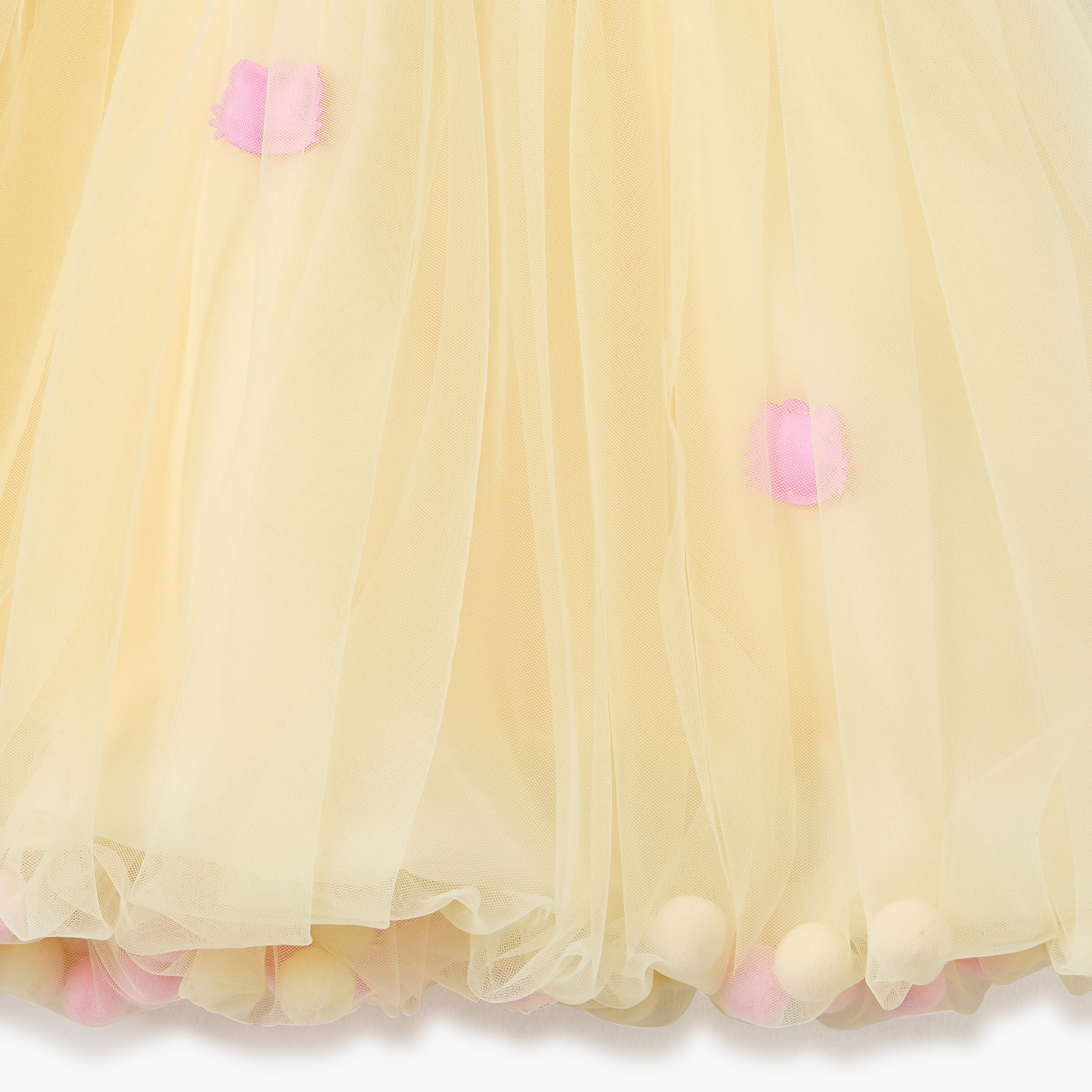 Sanrio Hello Kitty Applique Tulle Dress with Short Sleeves-baby-girls-clothing-dressesandjumpsuits-image-4