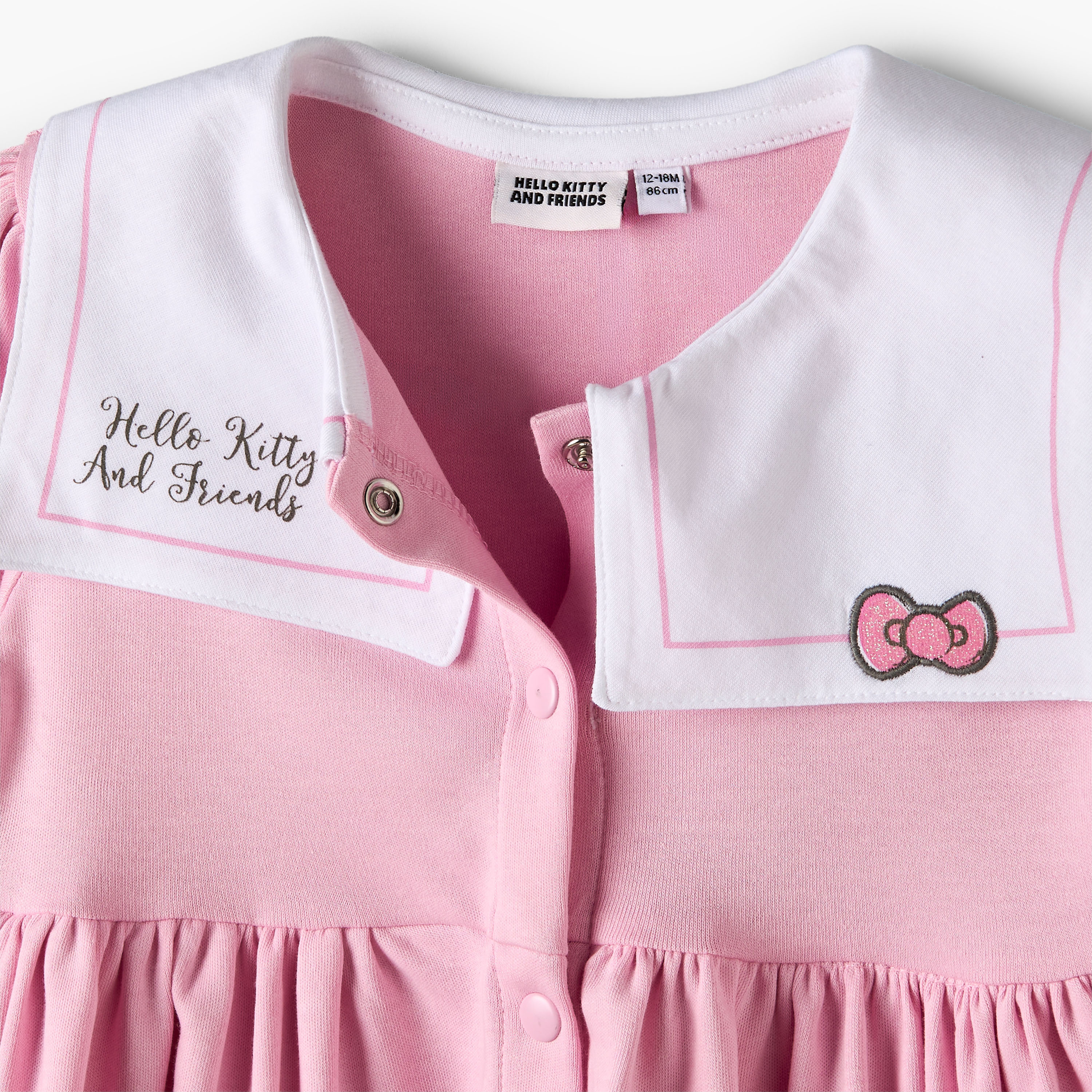 طقم سروال تحتاني وفستان إيه لاين بياقة بحار وأكمام طويلة وطبعات من سانريو-baby-girls-clothing-winterwear-dresses-image-5