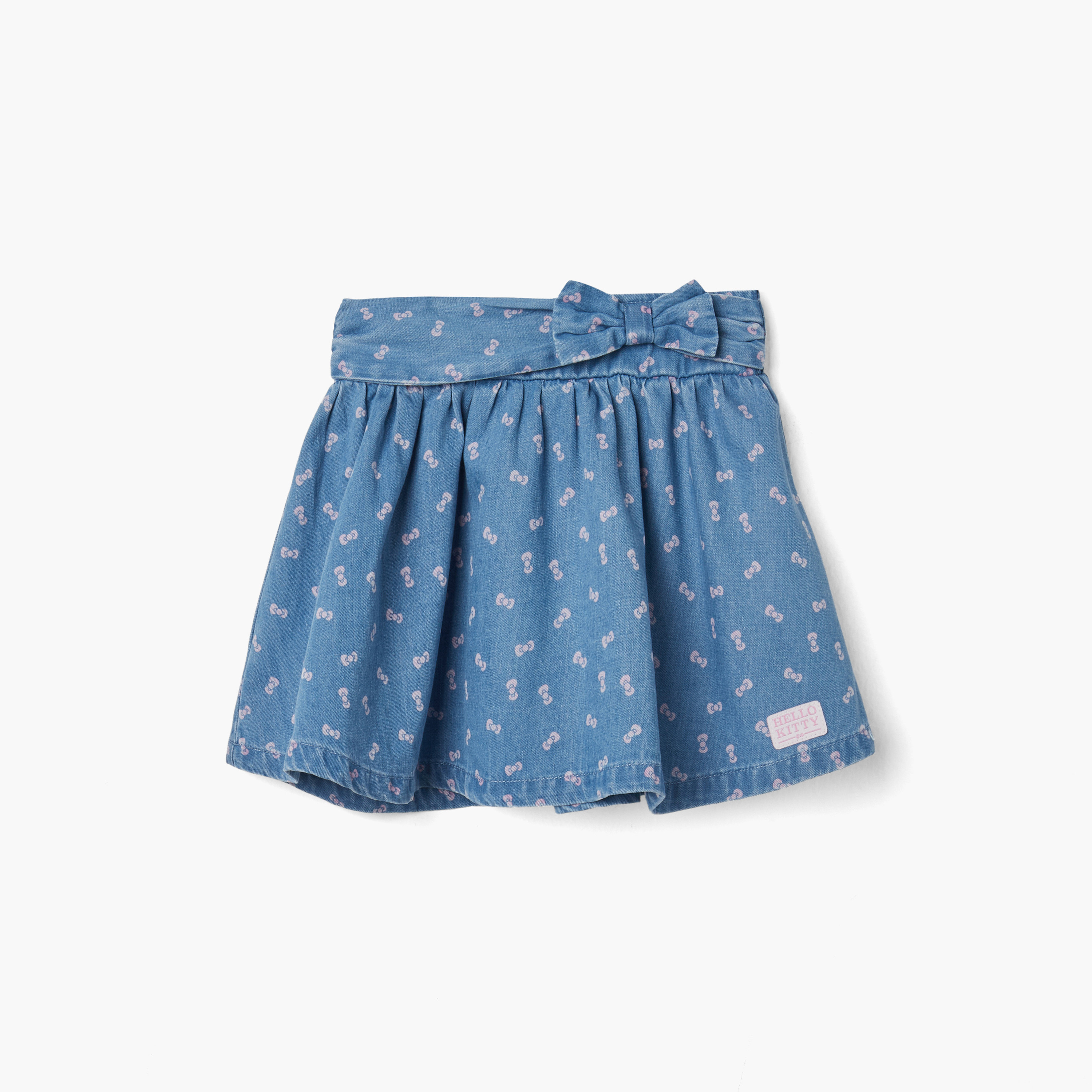 Sanrio Hello Kitty Print T-shirt with Skirt and Hairband-baby-girls-clothing-setsandcoords-image-3