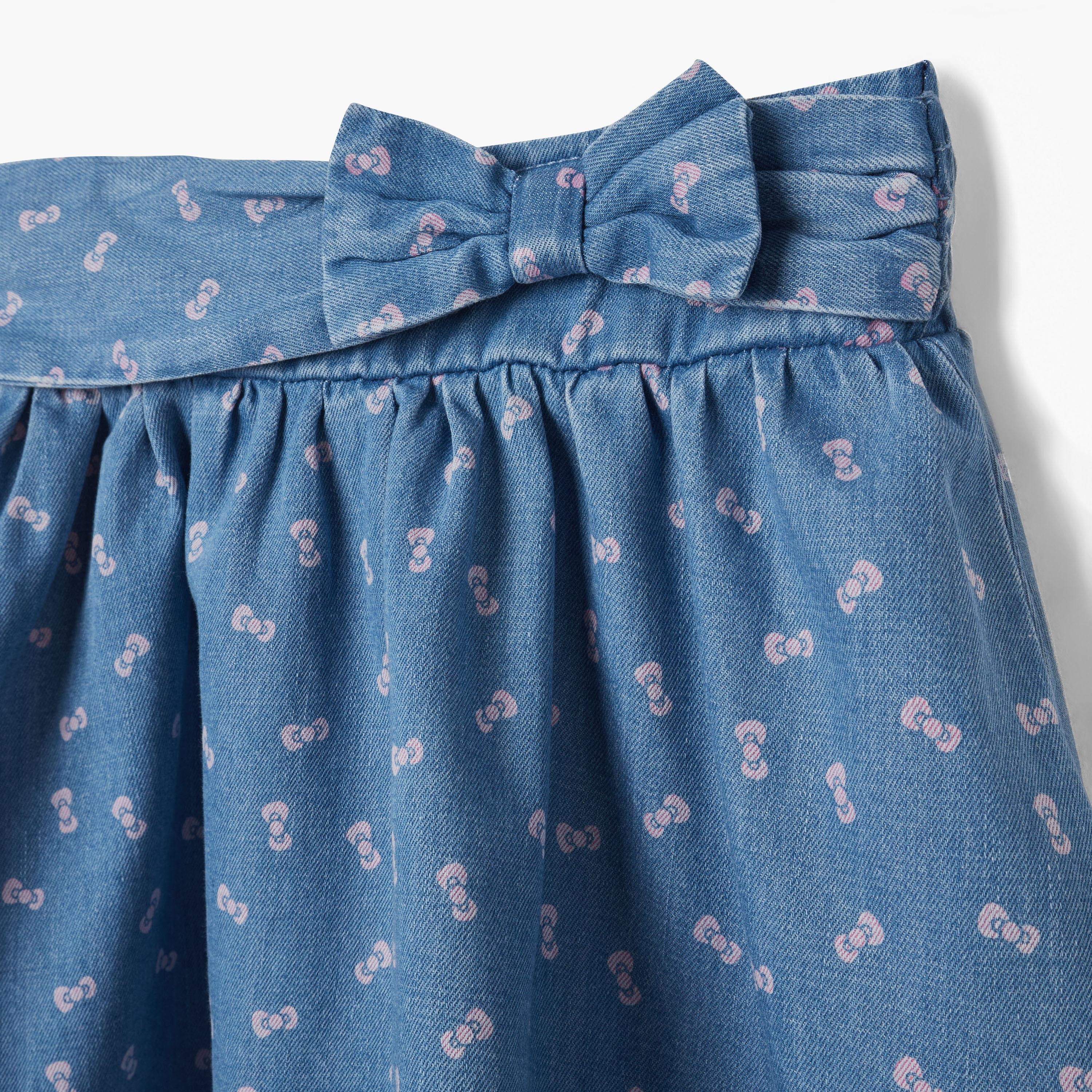 Sanrio Hello Kitty Print T-shirt with Skirt and Hairband-baby-girls-clothing-setsandcoords-image-6