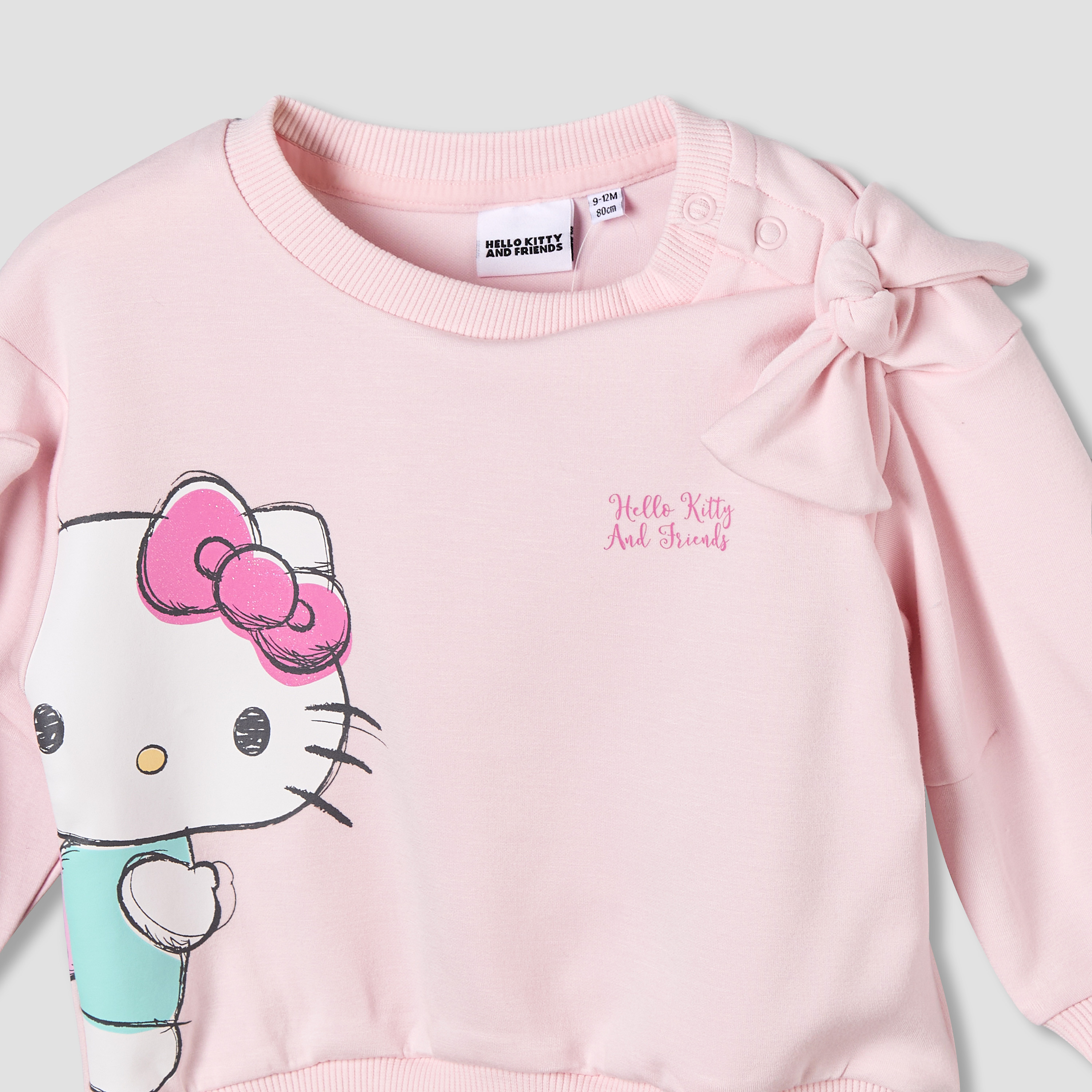 Sanrio Crew Neck Long Sleeves Sweatshirt and Joggers Set with Hello Kitty and Friends Print-baby-girls-clothing-setsandcoords-image-7