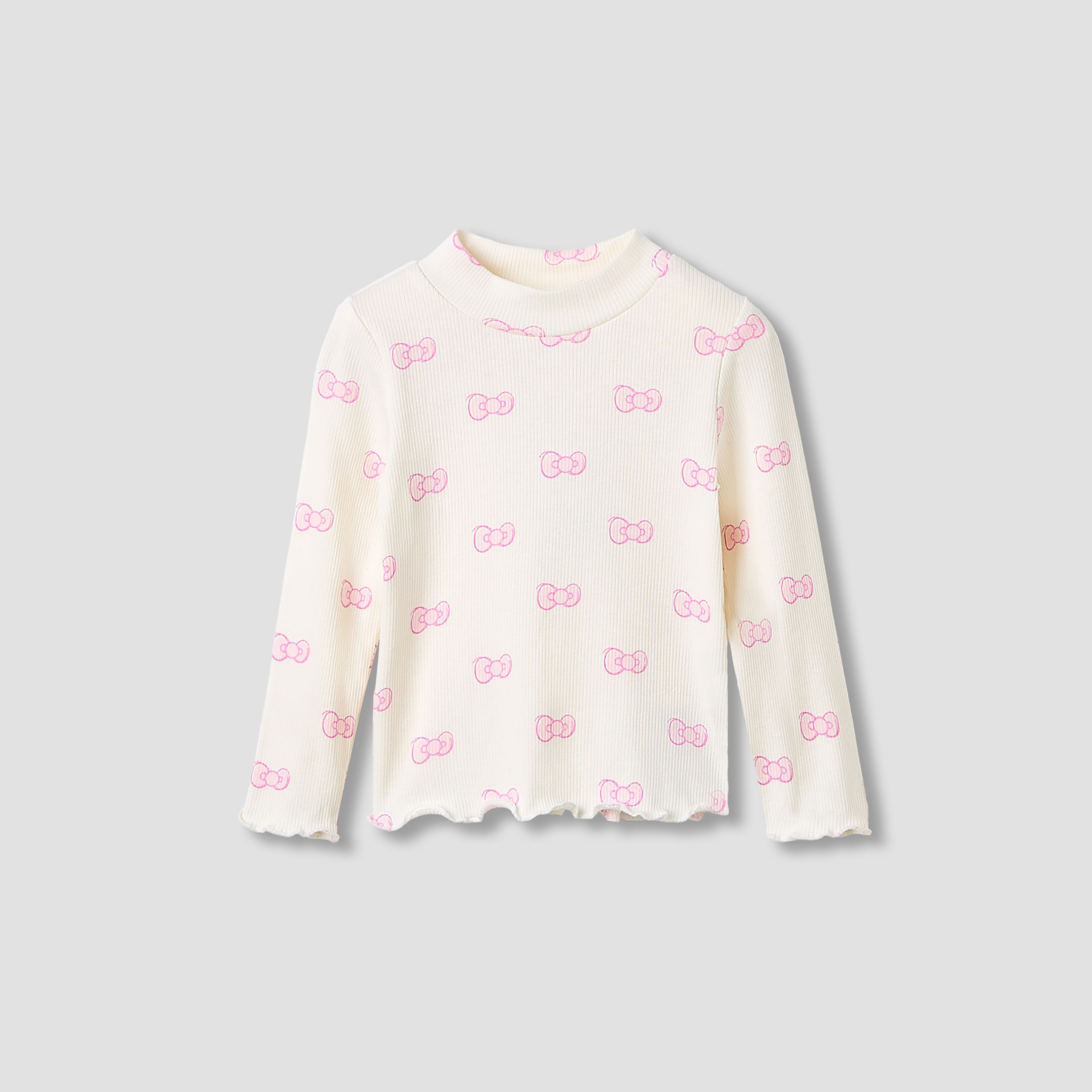 Sario Girls Pleated Dress and T-shirt Set with Hello Kitty Print - Cotton - Long Sleeves-baby-girls-clothing-setsandcoords-image-3