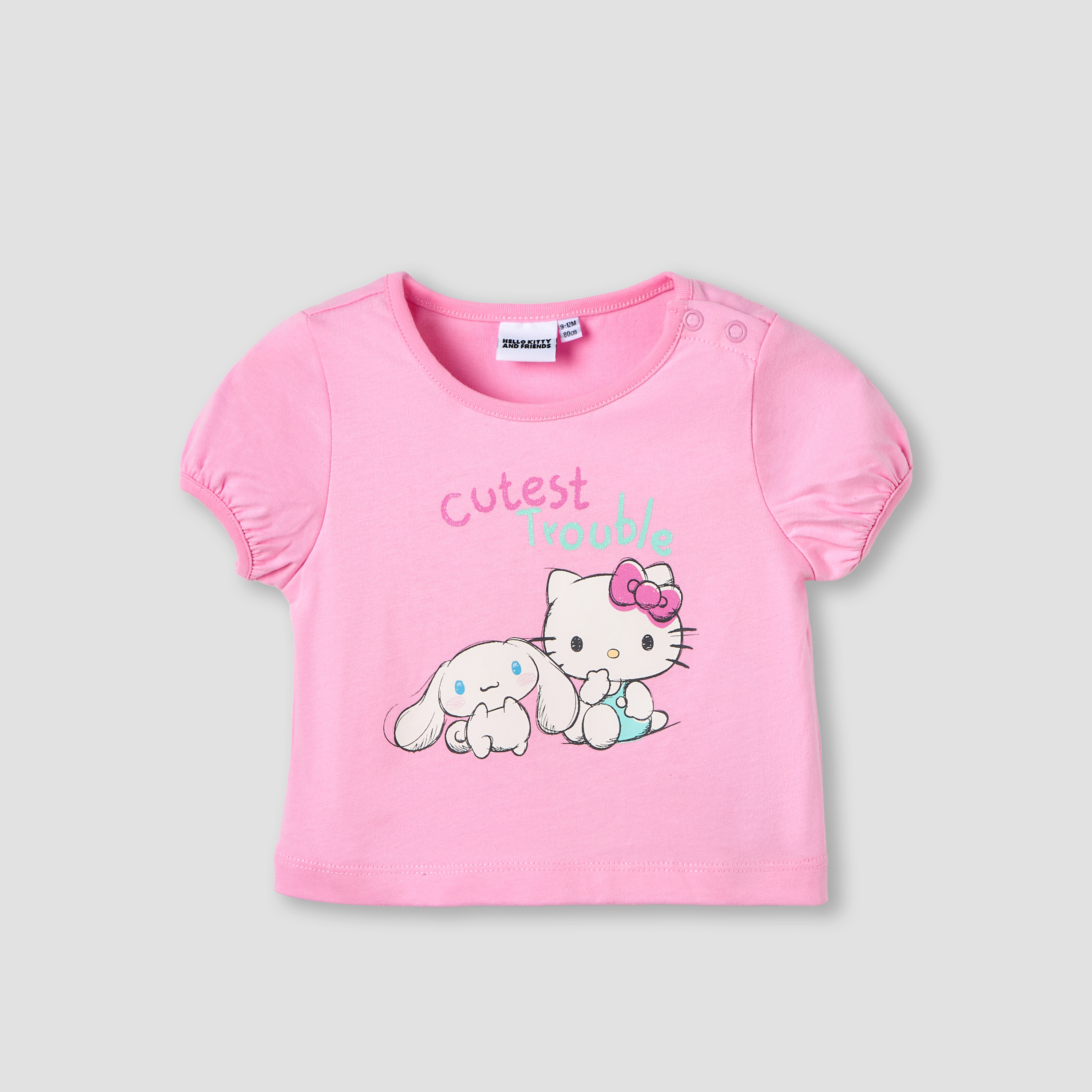 Set of 4 Sanrio Round Neck Long Sleeve Jacket and Skirt Set with Hello Kitty Print-baby-girls-clothing-setsandcoords-image-3