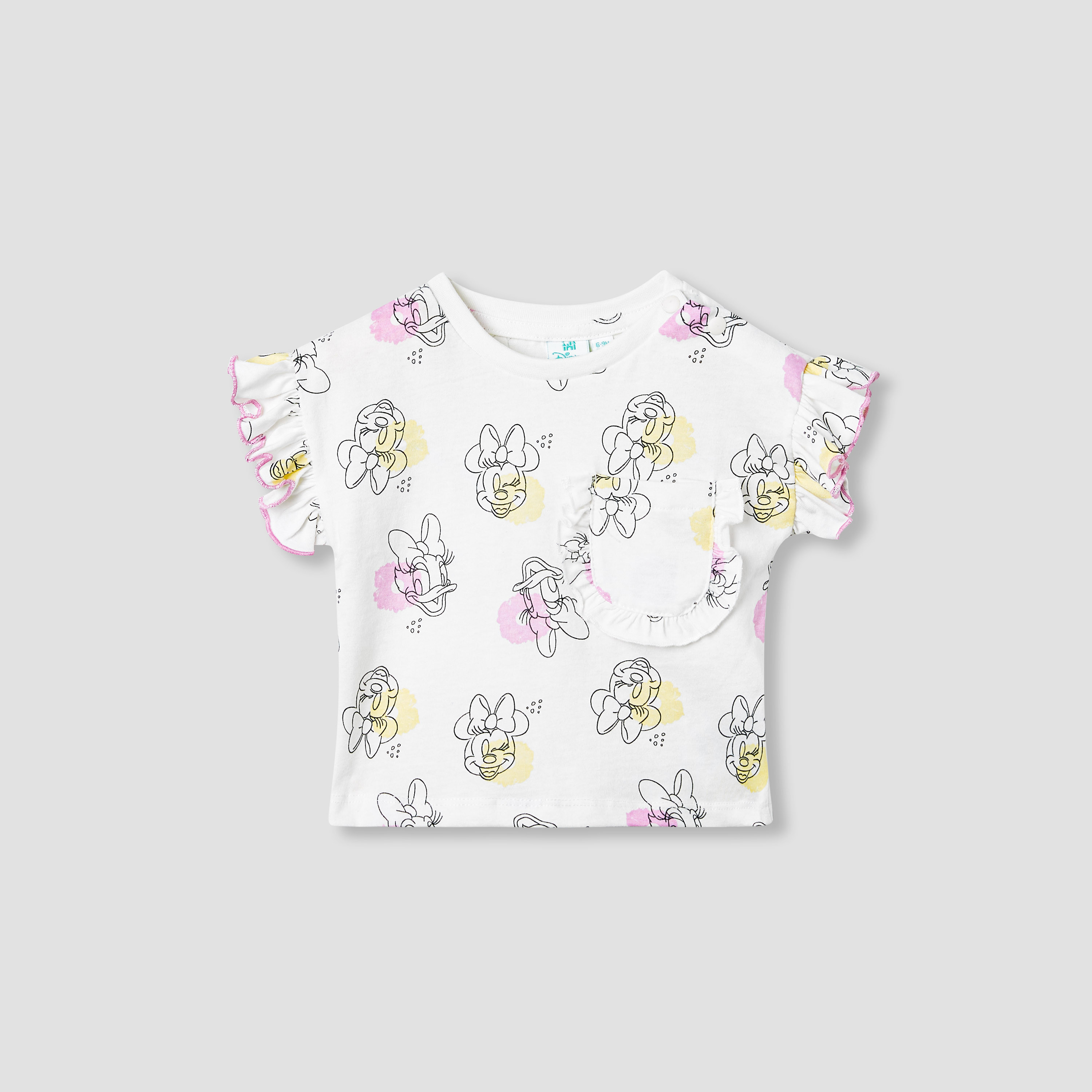 Disney Minnie Mouse Print T-shirt with Ruffles - Set of 2-baby-girls-clothing-tshirts-image-3