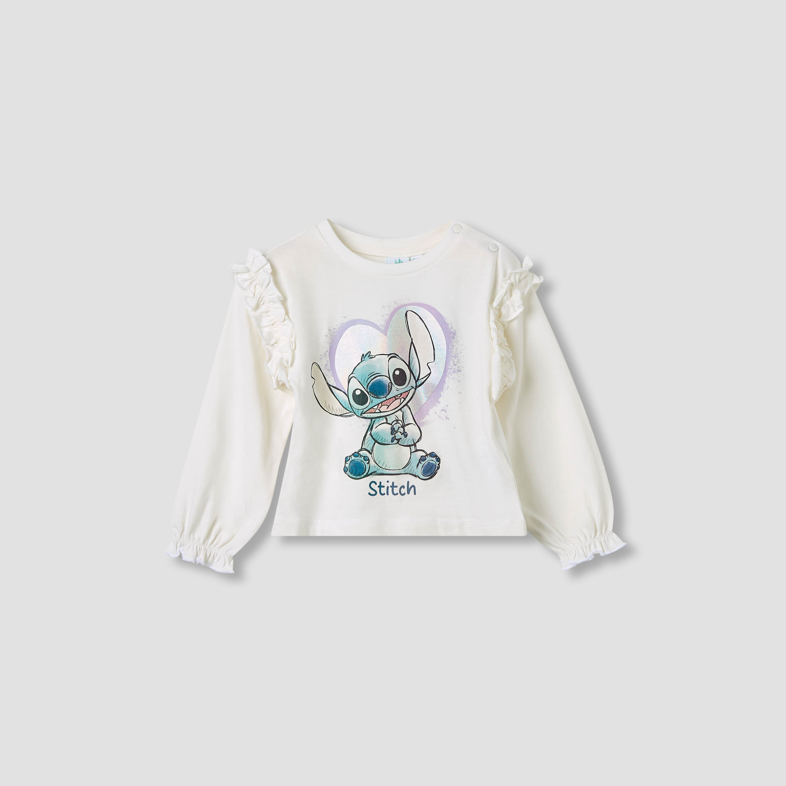 تيشيرتات قطن بياقة مستديرة وأكمام طويلة وطبعات للبنات من ديزني - طقم من قطعتين-baby-girls-clothing-tshirts-image-3