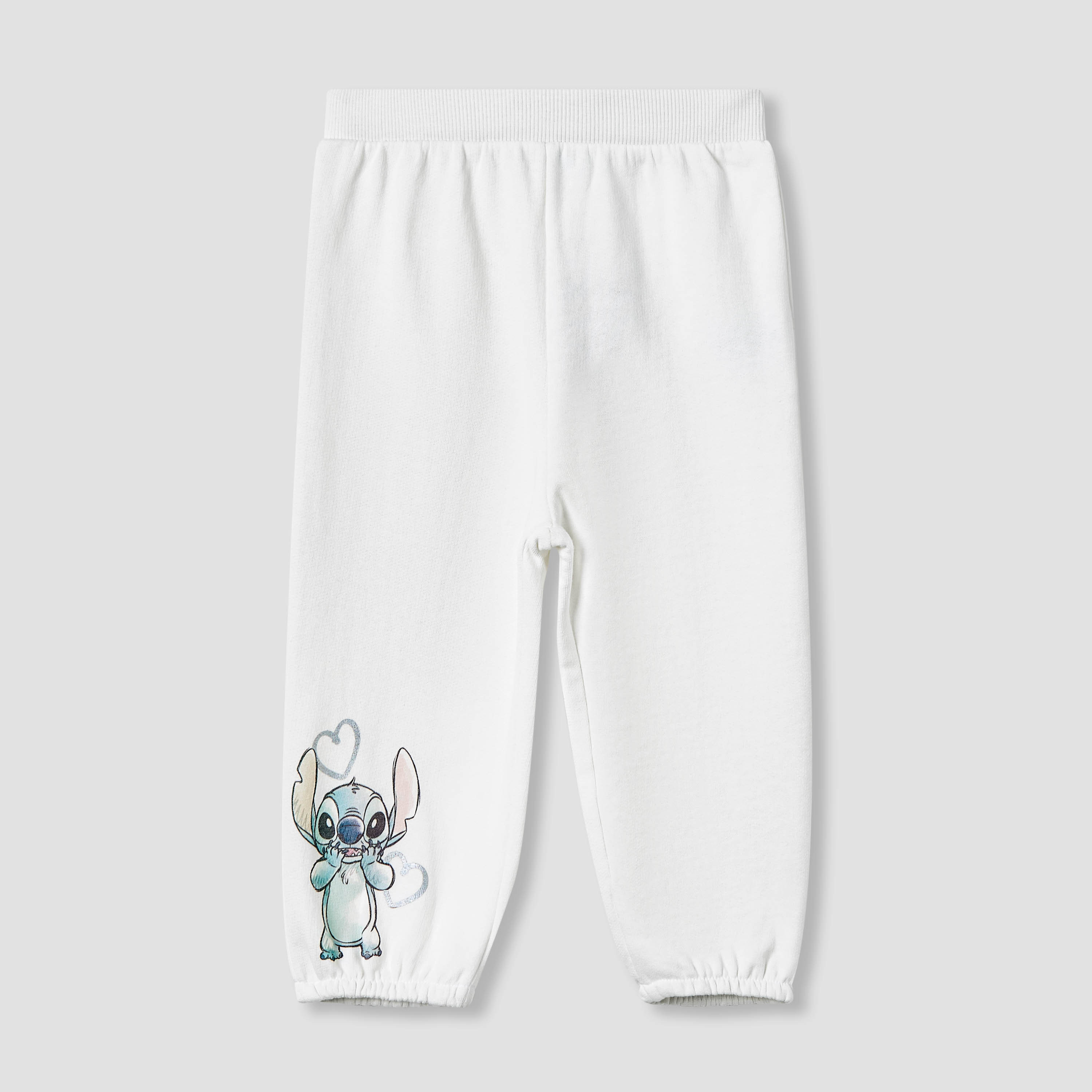 Disney Girls Joggers with Stitch Print - Cotton - Elastic Waist - Set of 2-baby-girls-clothing-bottoms-joggersandtrackpants-image-2