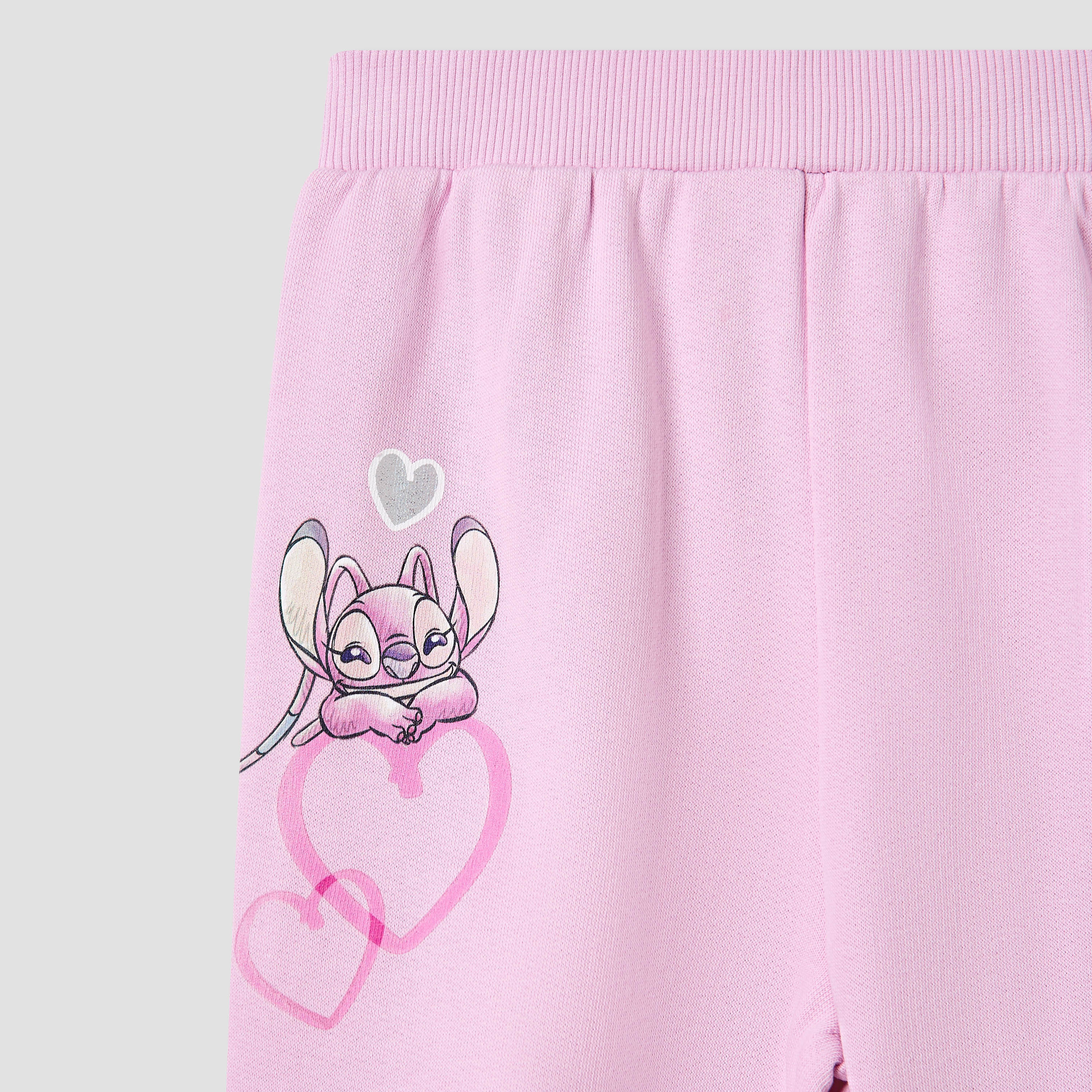 Disney Girls Joggers with Stitch Print - Cotton - Elastic Waist - Set of 2-baby-girls-clothing-bottoms-joggersandtrackpants-image-5