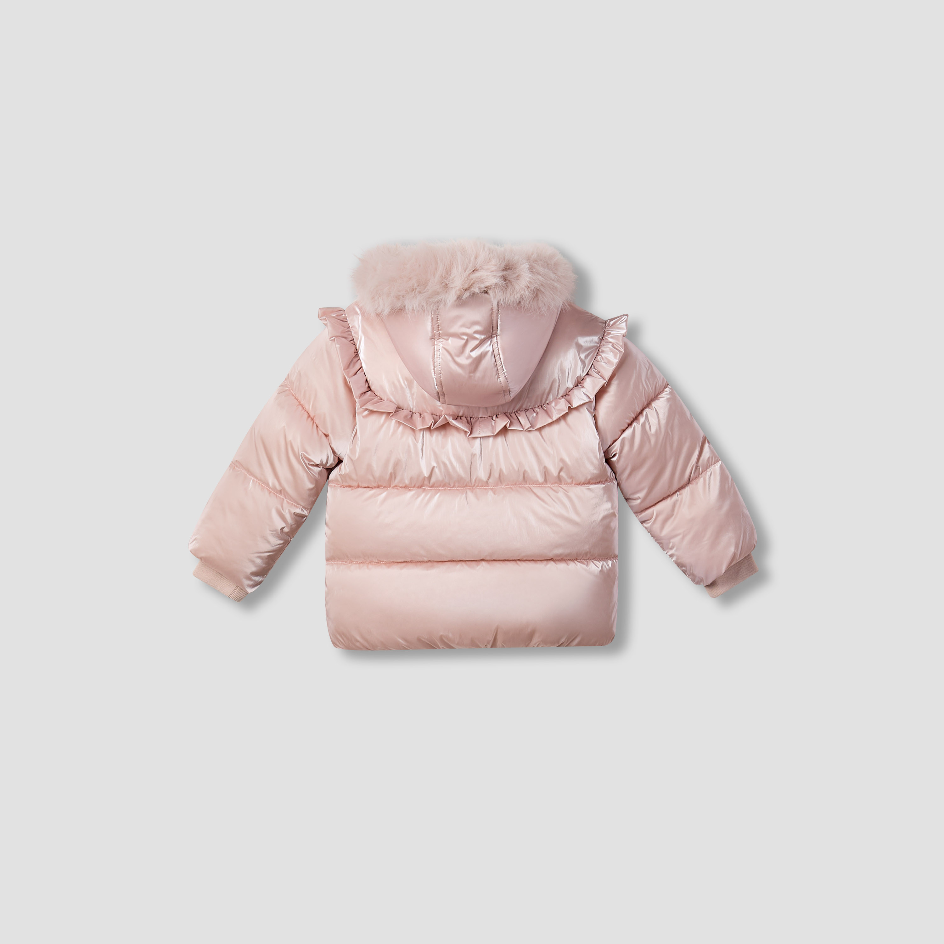 Disney Minnie Mouse Applique Hooded Heavy Jacket with Long Sleeves-baby-girls-clothing-jacketsandcoats-image-2