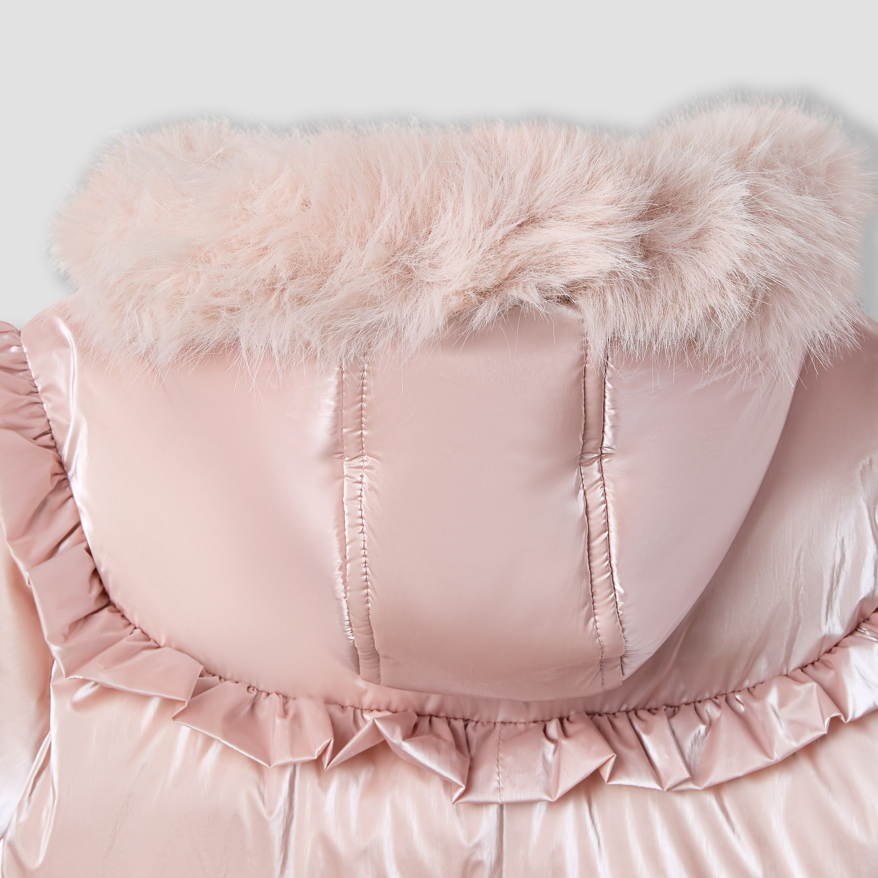 Disney Minnie Mouse Applique Hooded Heavy Jacket with Long Sleeves-baby-girls-clothing-jacketsandcoats-image-5