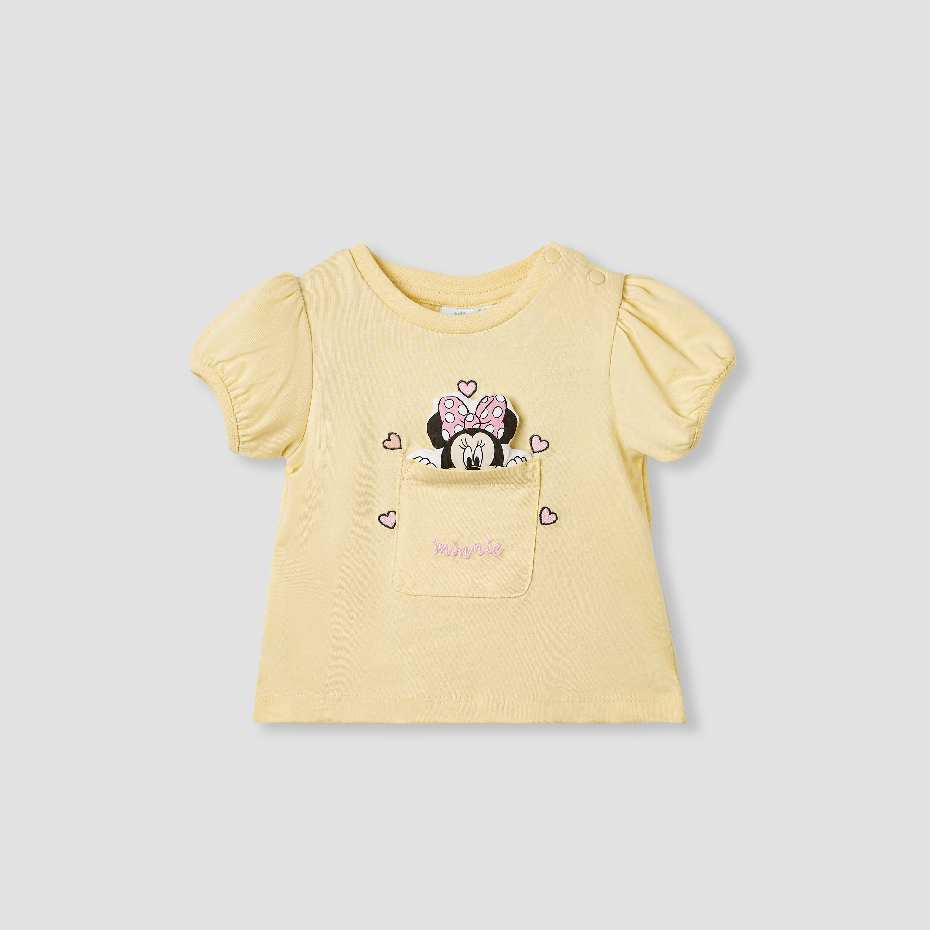 طقم تنورة وتيشيرت بزينة ميني ماوس من ديزني-baby-girls-clothing-setsandcoords-image-2