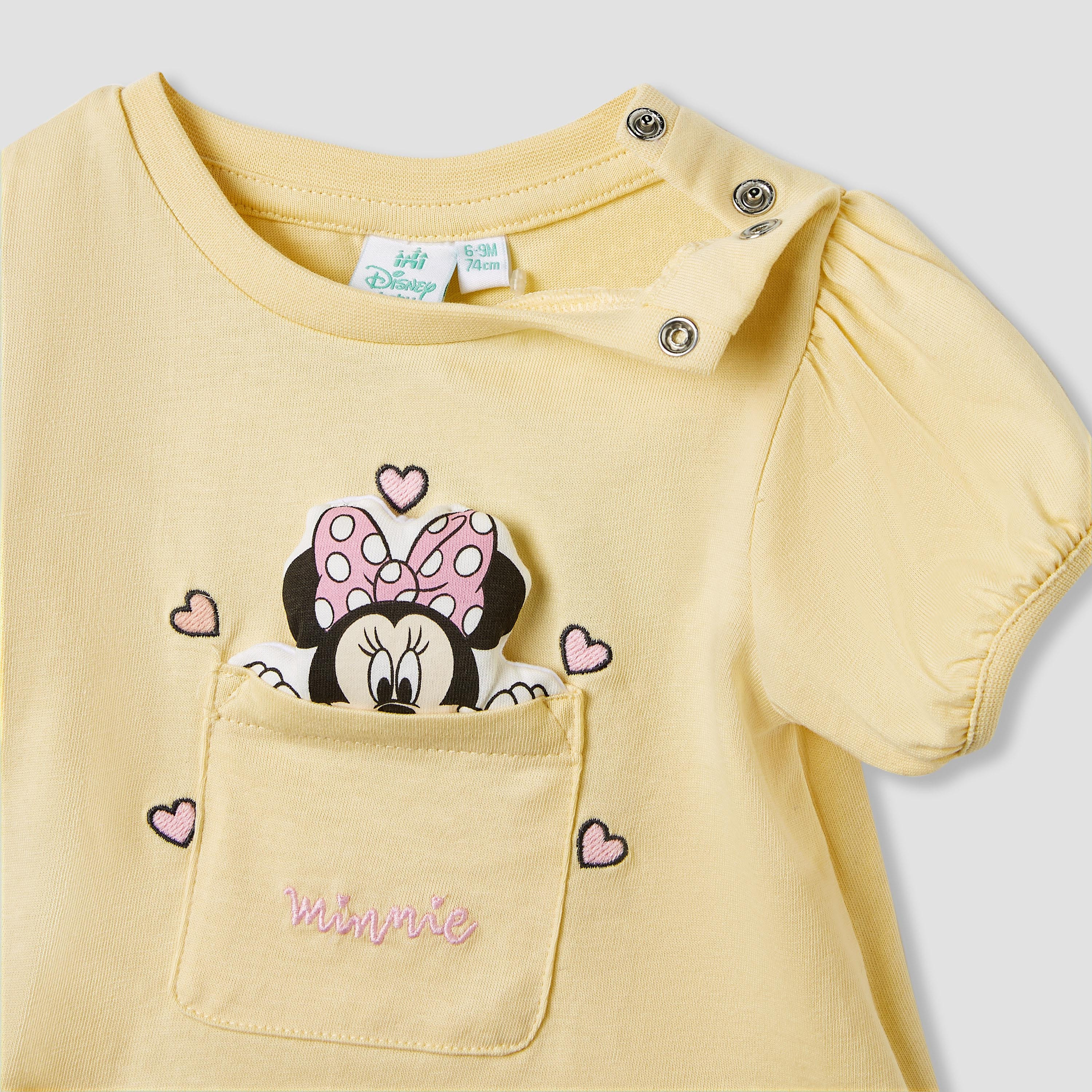 طقم تنورة وتيشيرت بزينة ميني ماوس من ديزني-baby-girls-clothing-setsandcoords-image-4