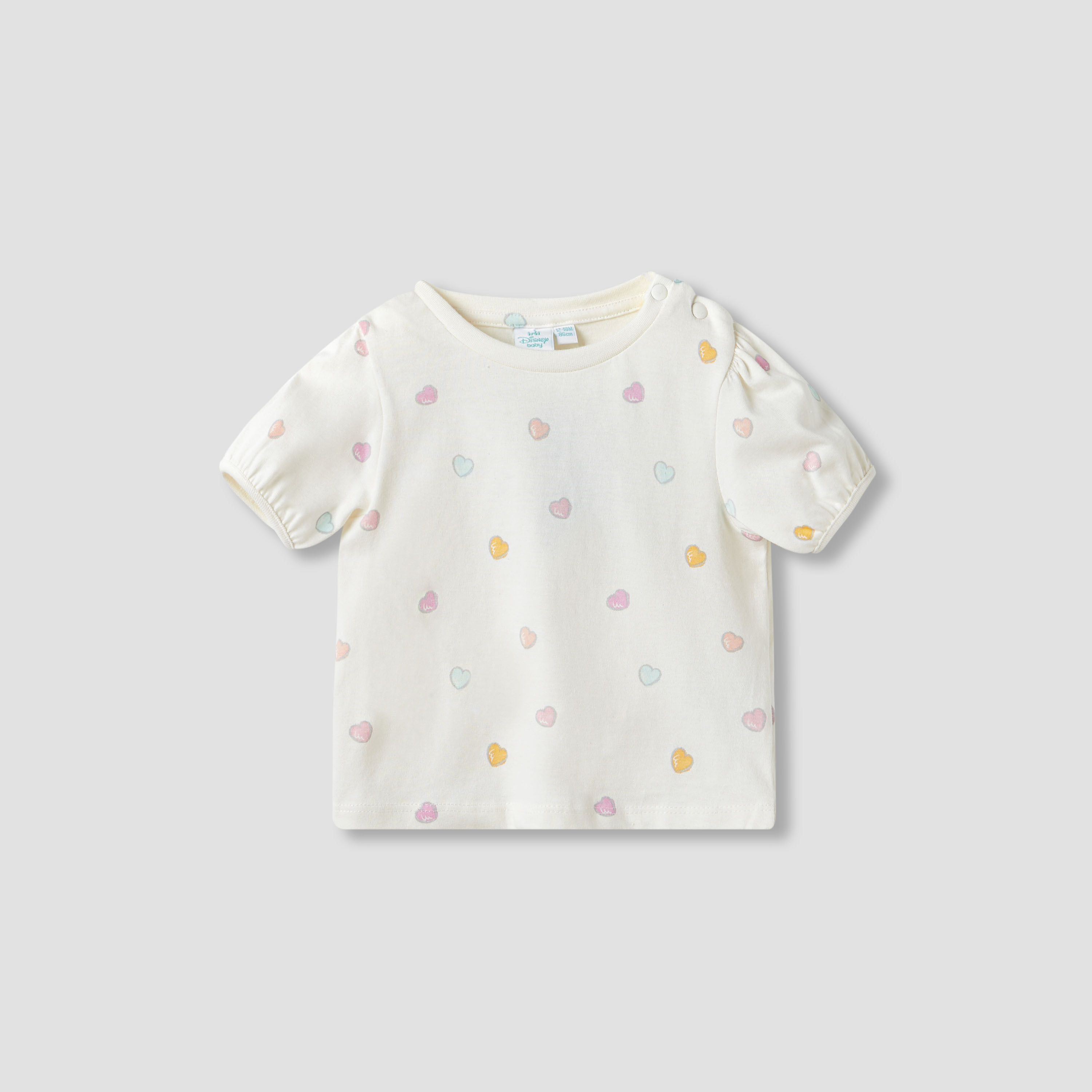 Disney Heart Print T-shirt and Dungarees Set-baby-girls-clothing-setsandcoords-image-3