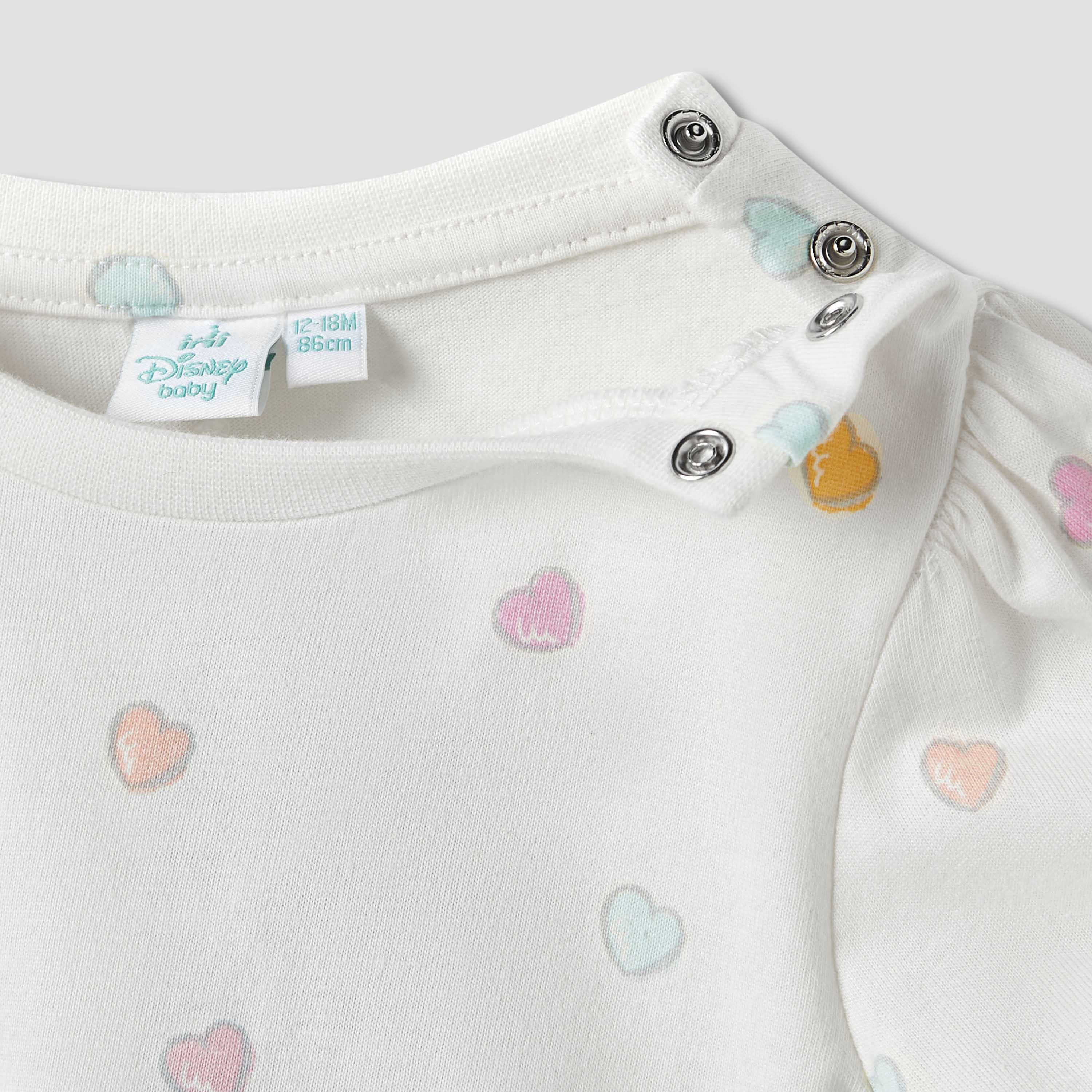 Disney Heart Print T-shirt and Dungarees Set-baby-girls-clothing-setsandcoords-image-5