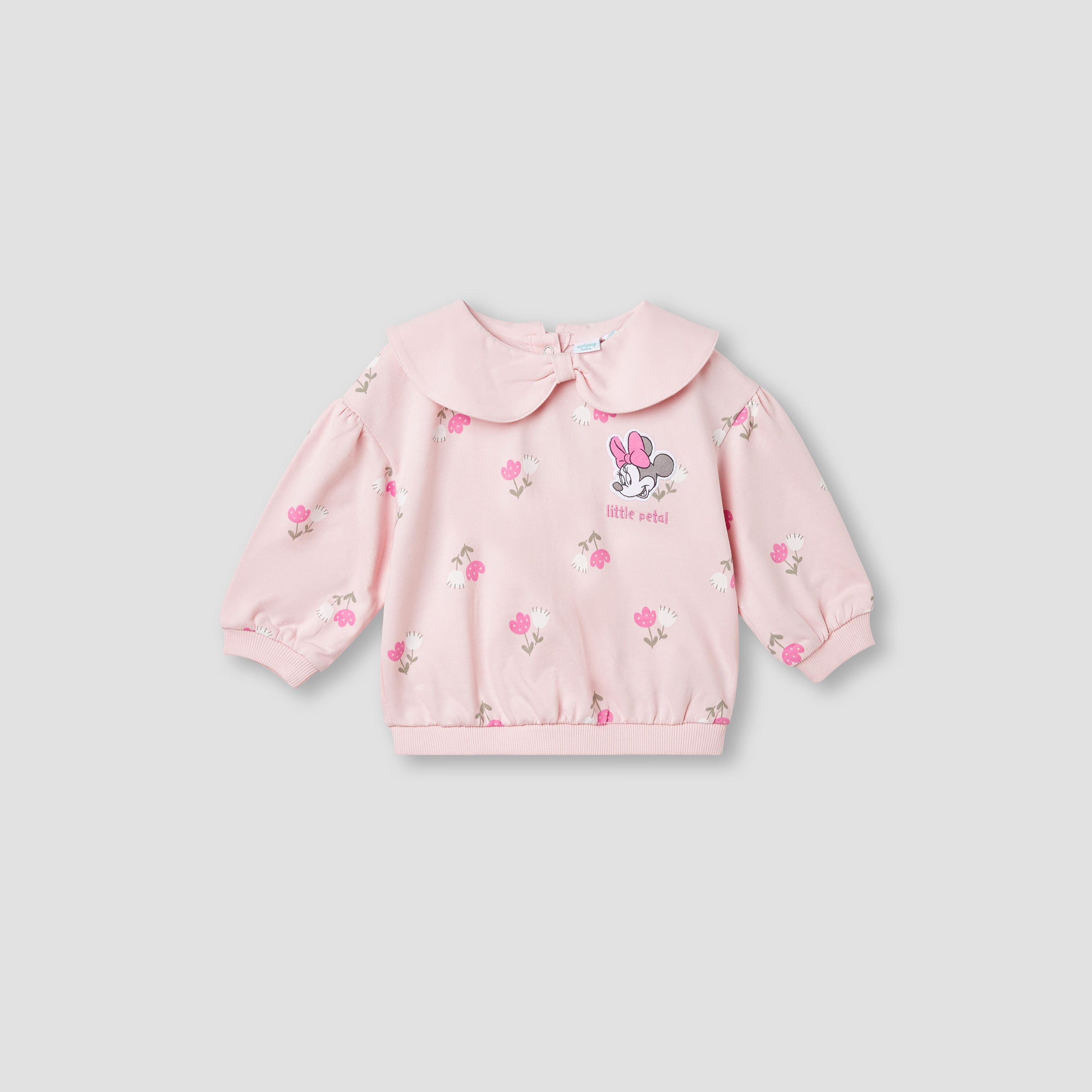 طقم بنطلون بحافة واسعة وبلوزة بزخارف ميني ماوس من ديزني-baby-girls-clothing-setsandcoords-image-2