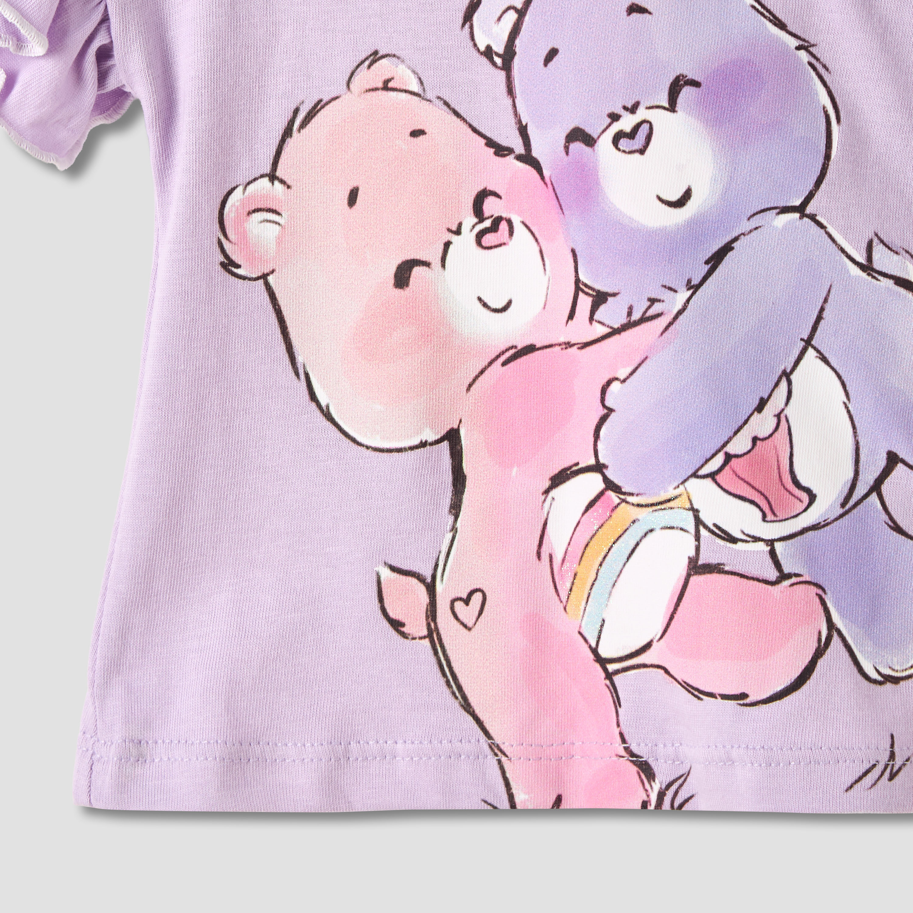 Cloud Co Care Bears Print T-shirt with Ruffle Sleeves - Set of 2-baby-girls-clothing-tshirts-image-5