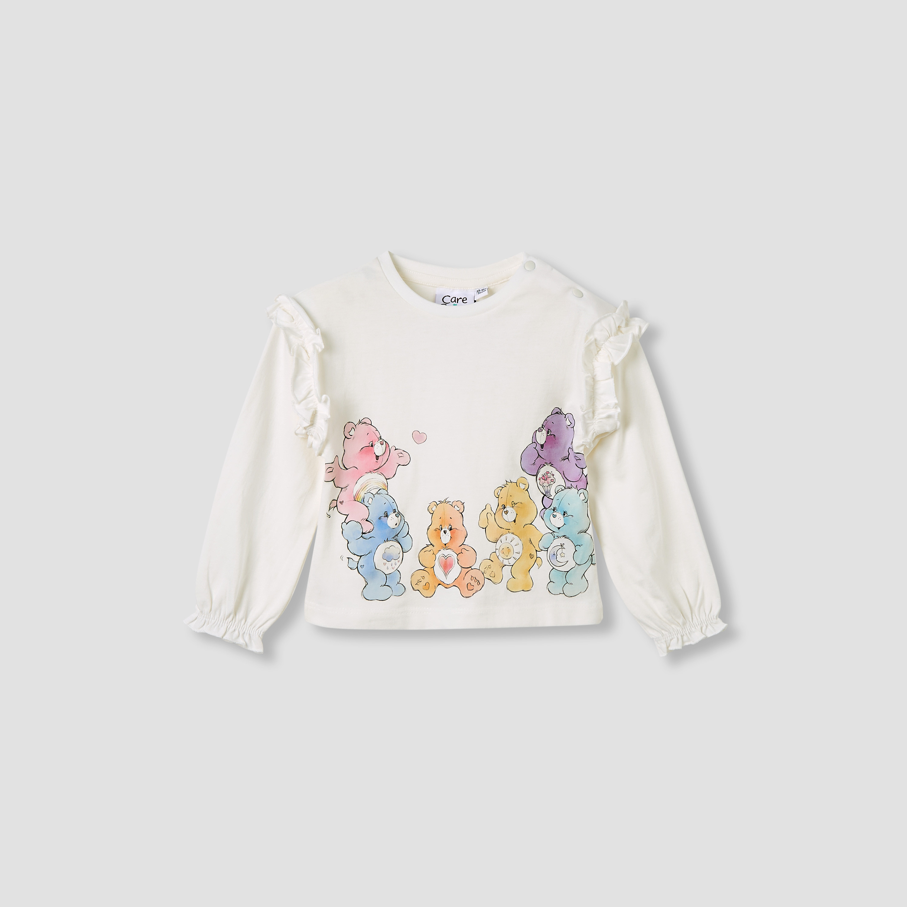 Cloud Co Girls Crew Neck T-shirt with Care Bear Print - Cotton - Long Sleeves-baby-girls-clothing-tshirts-image-3