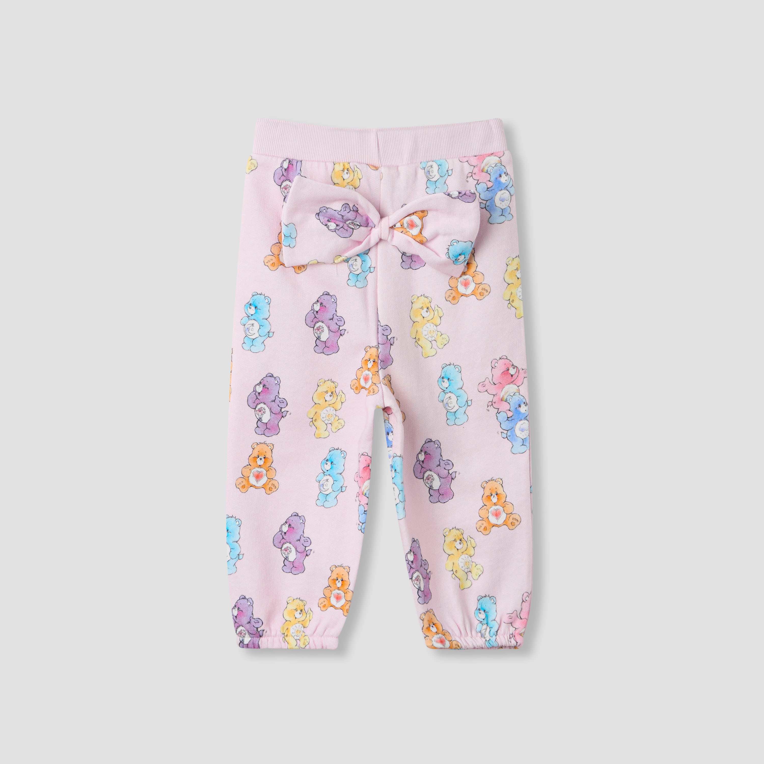 Cloud Co Bow Accent Joggers with Elasticated Waistband - Set of 2-baby-girls-clothing-multipacks-image-2