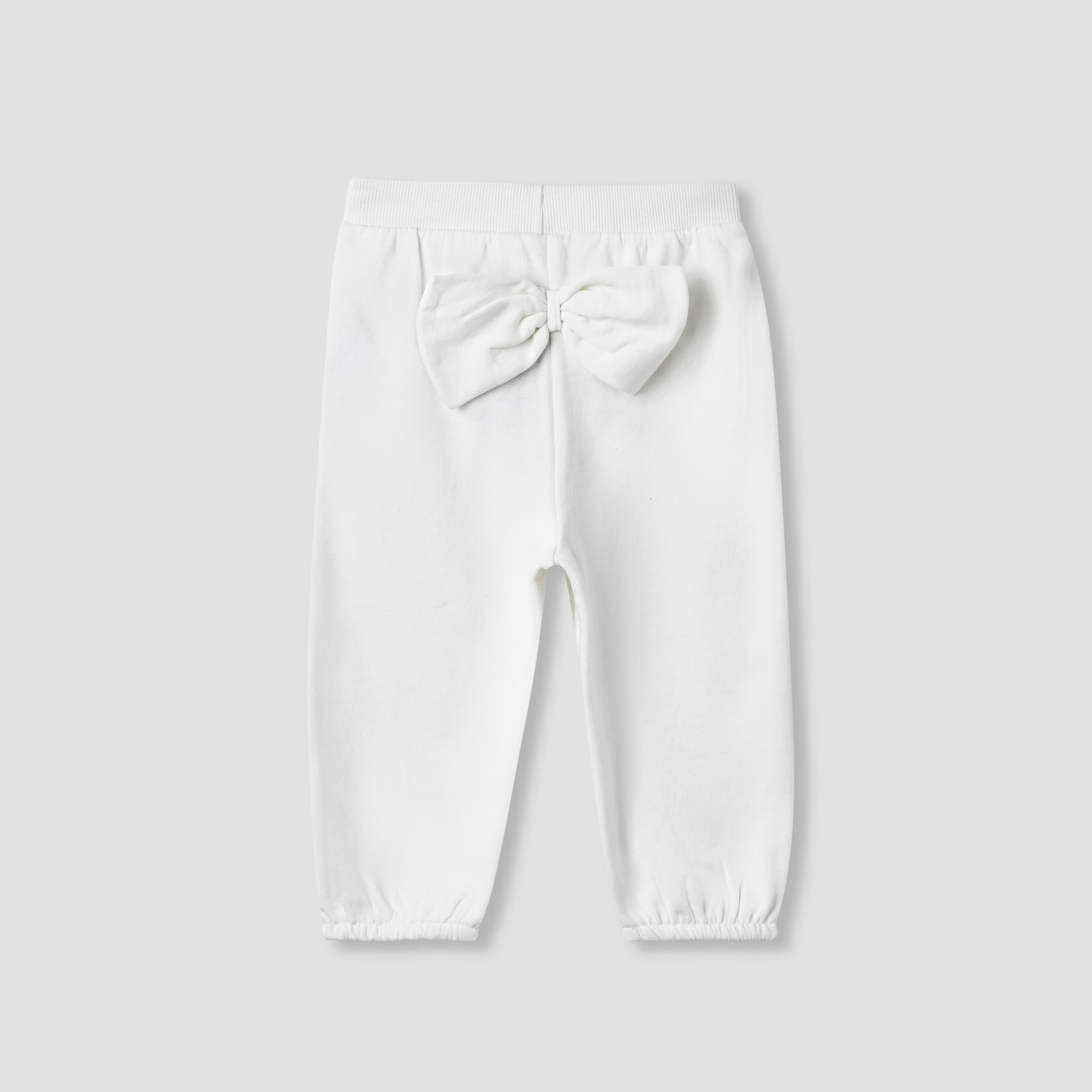 Cloud Co Bow Accent Joggers with Elasticated Waistband - Set of 2-baby-girls-clothing-multipacks-image-3