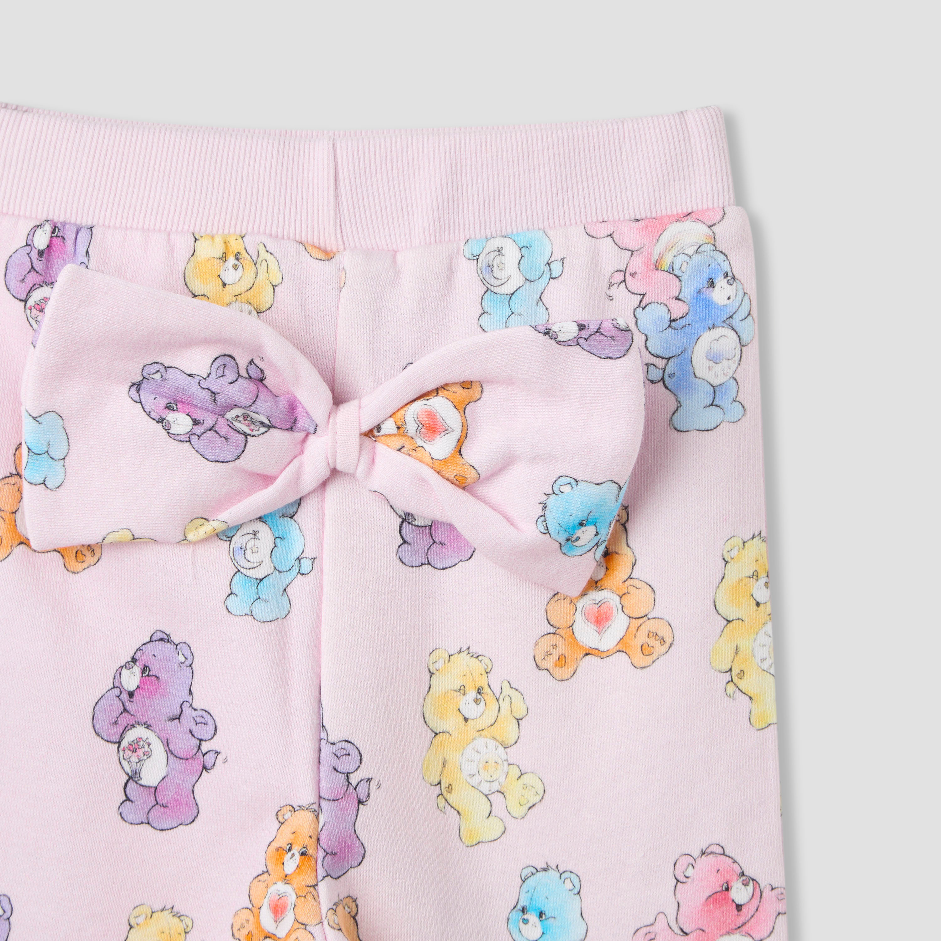 Cloud Co Bow Accent Joggers with Elasticated Waistband - Set of 2-baby-girls-clothing-multipacks-image-4