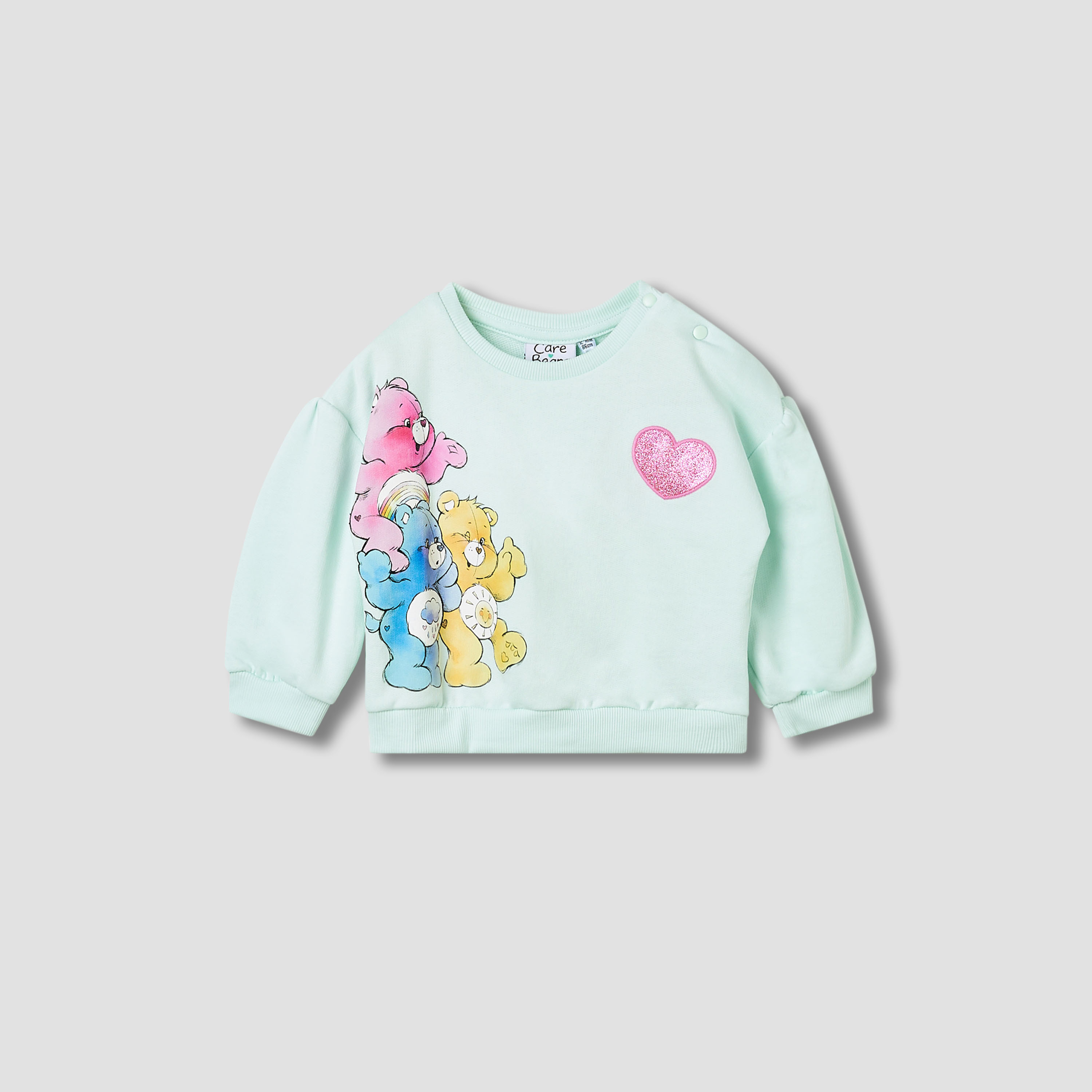Cloud Co Care Bears Print Sweatshirt with Long Sleeves-baby-girls-clothing-sweatshirts-image-1
