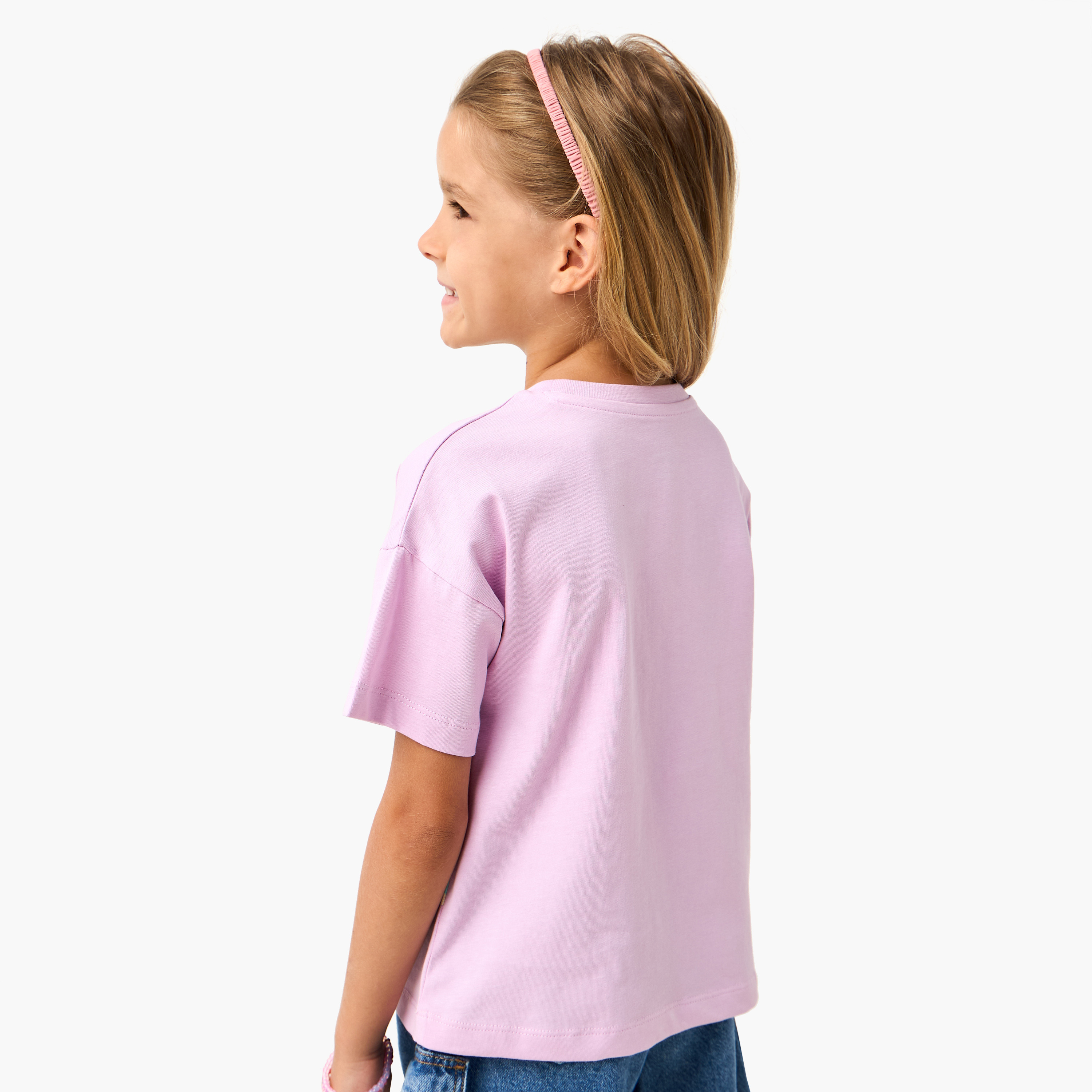 تيشيرت بأكمام منسدلة وطبعات فراشة من جونيورز-girls-clothing-tshirts-image-3