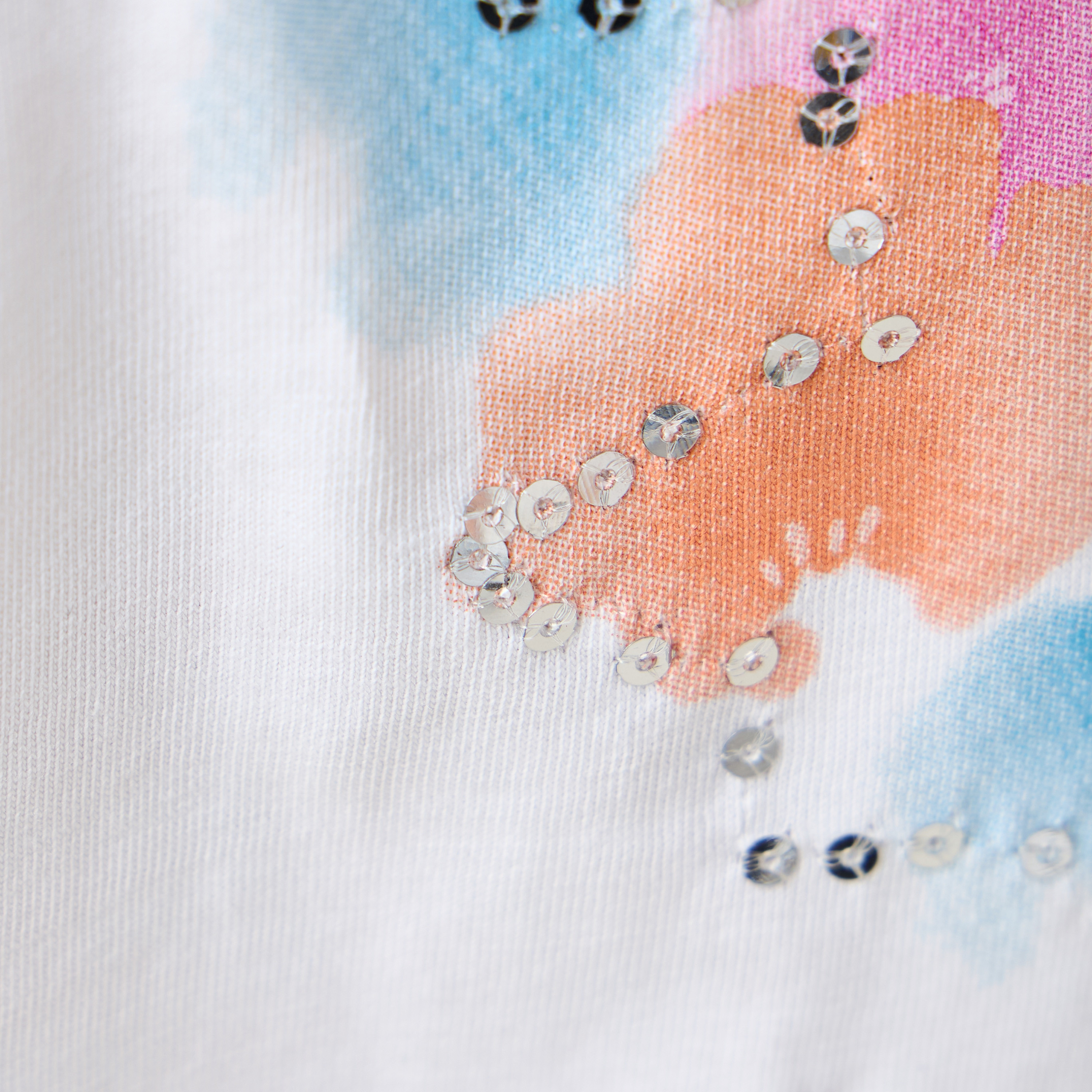 Juniors Sequinned T-shirt with Short Sleeves-girls-clothing-tshirts-image-5