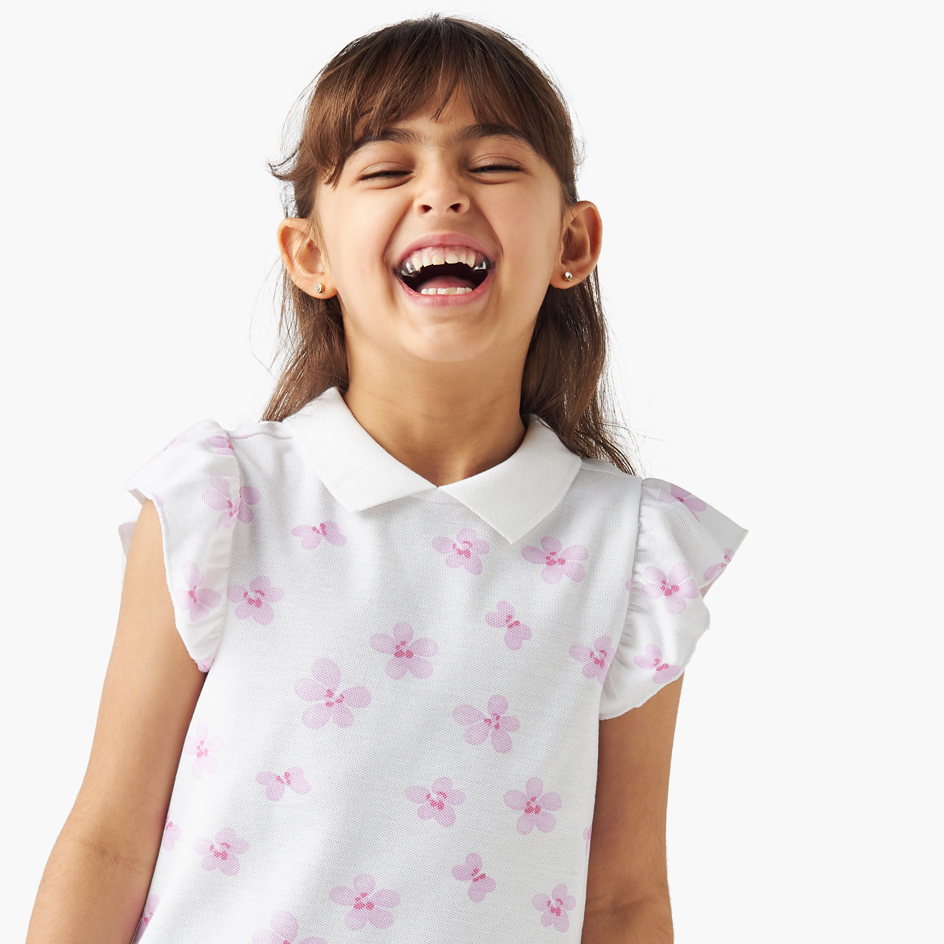 تيشيرت بولو بأكمام قصيرة وطبعات من جونيورز-girls-clothing-tshirts-image-2