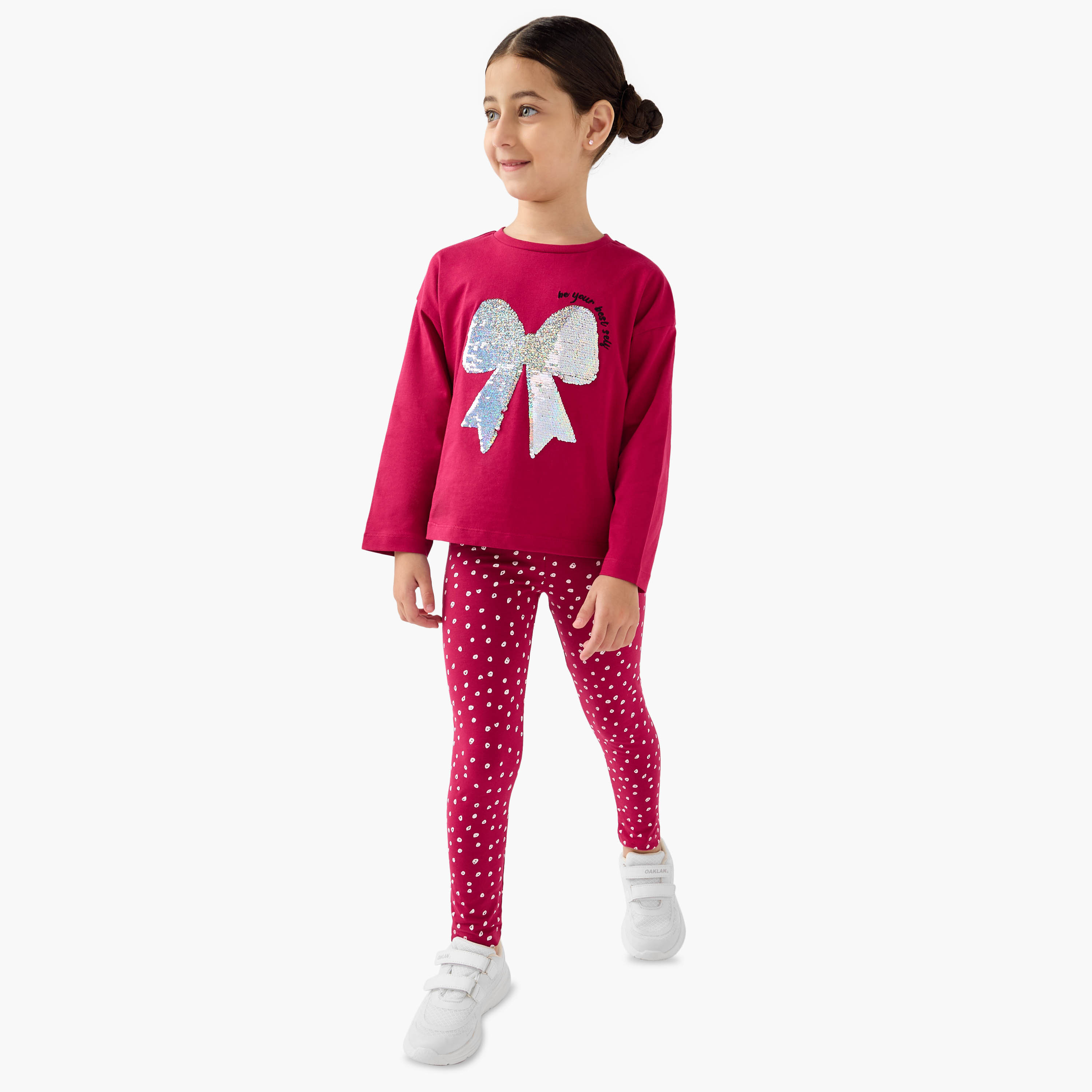 Juniors Embellished Bow T-Shirt with Long Sleeves-girls-clothing-tshirts-image-2