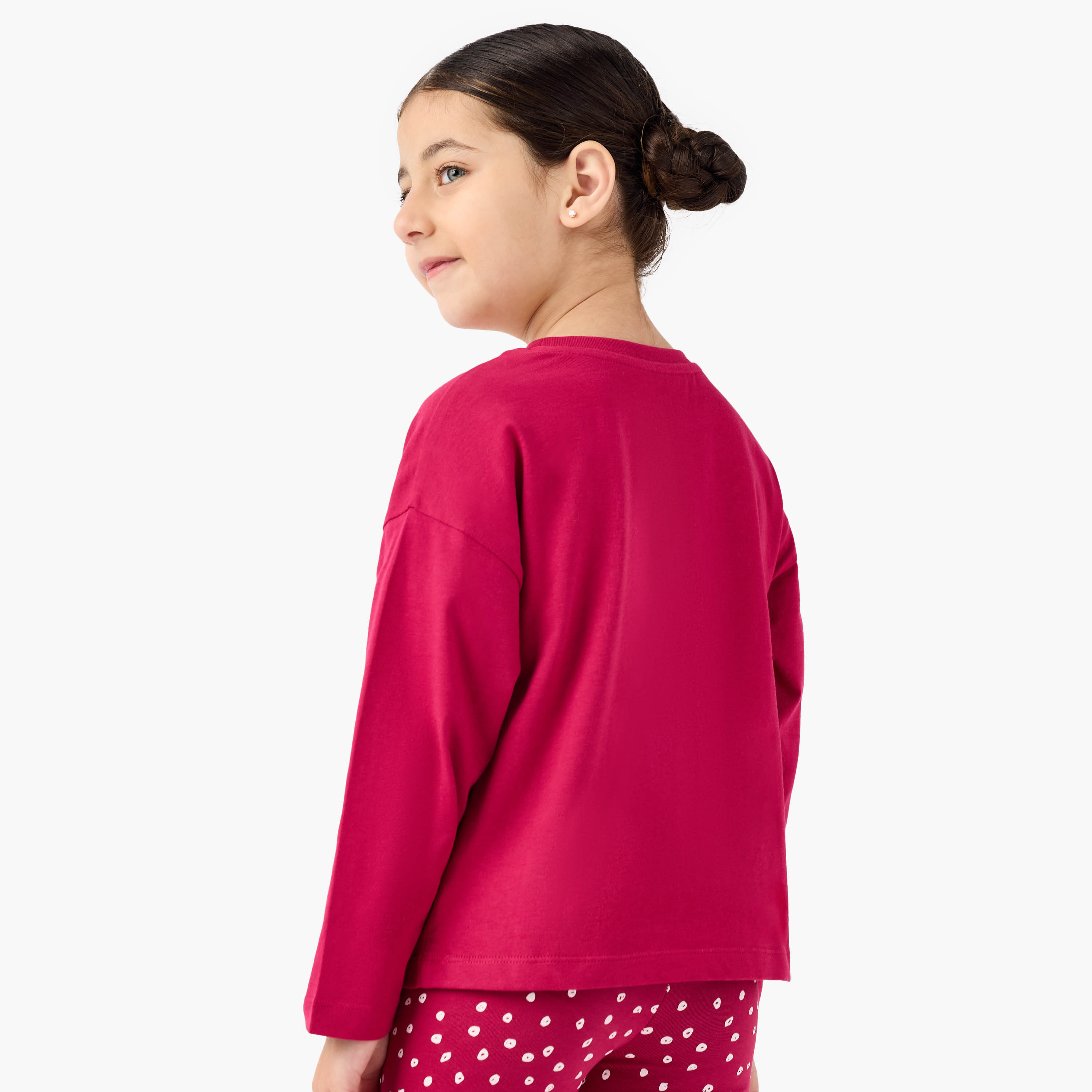 Juniors Embellished Bow T-Shirt with Long Sleeves-girls-clothing-tshirts-image-3