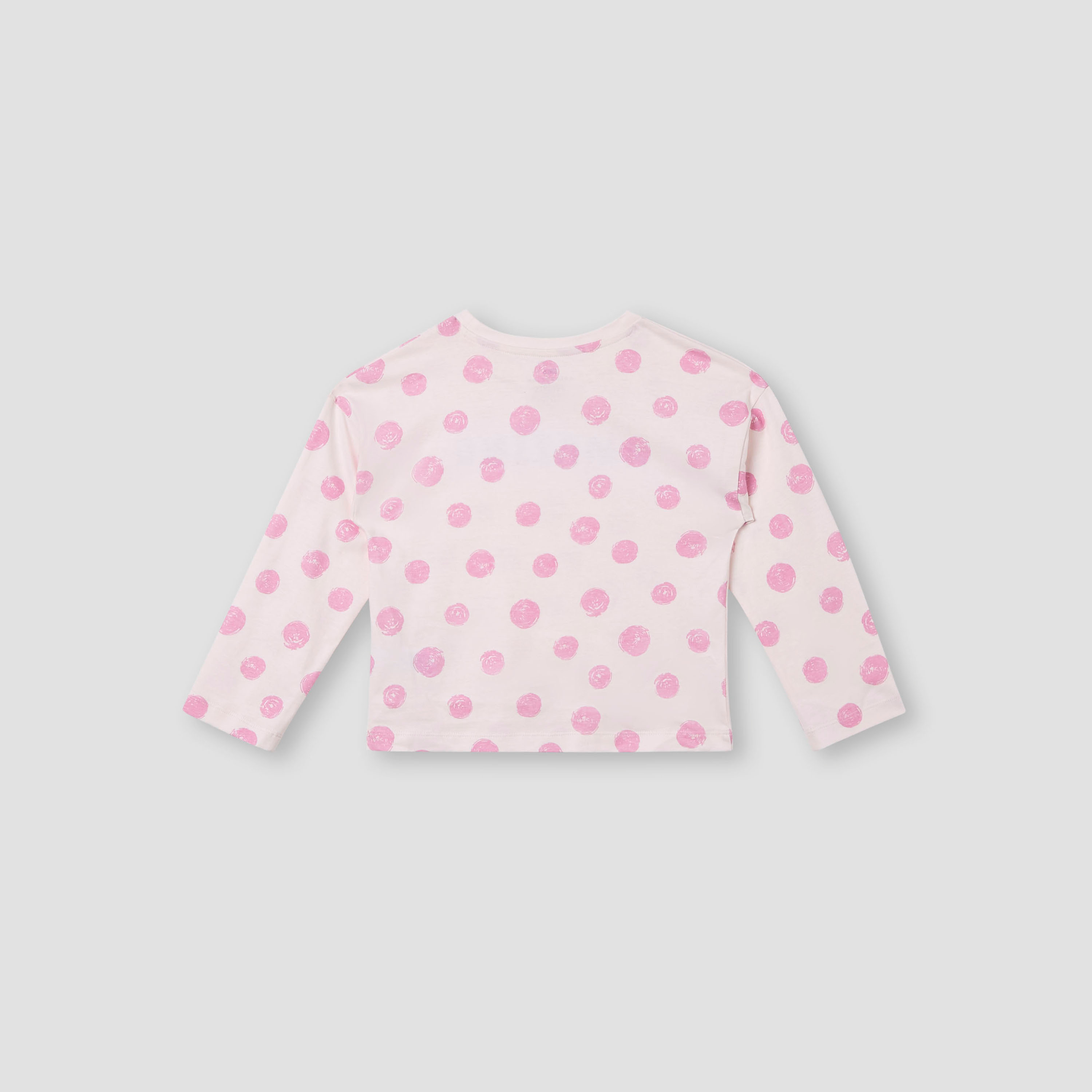 Juniors Printed T-shirt with Long Sleeves-baby-girls-clothing-tshirts-image-2